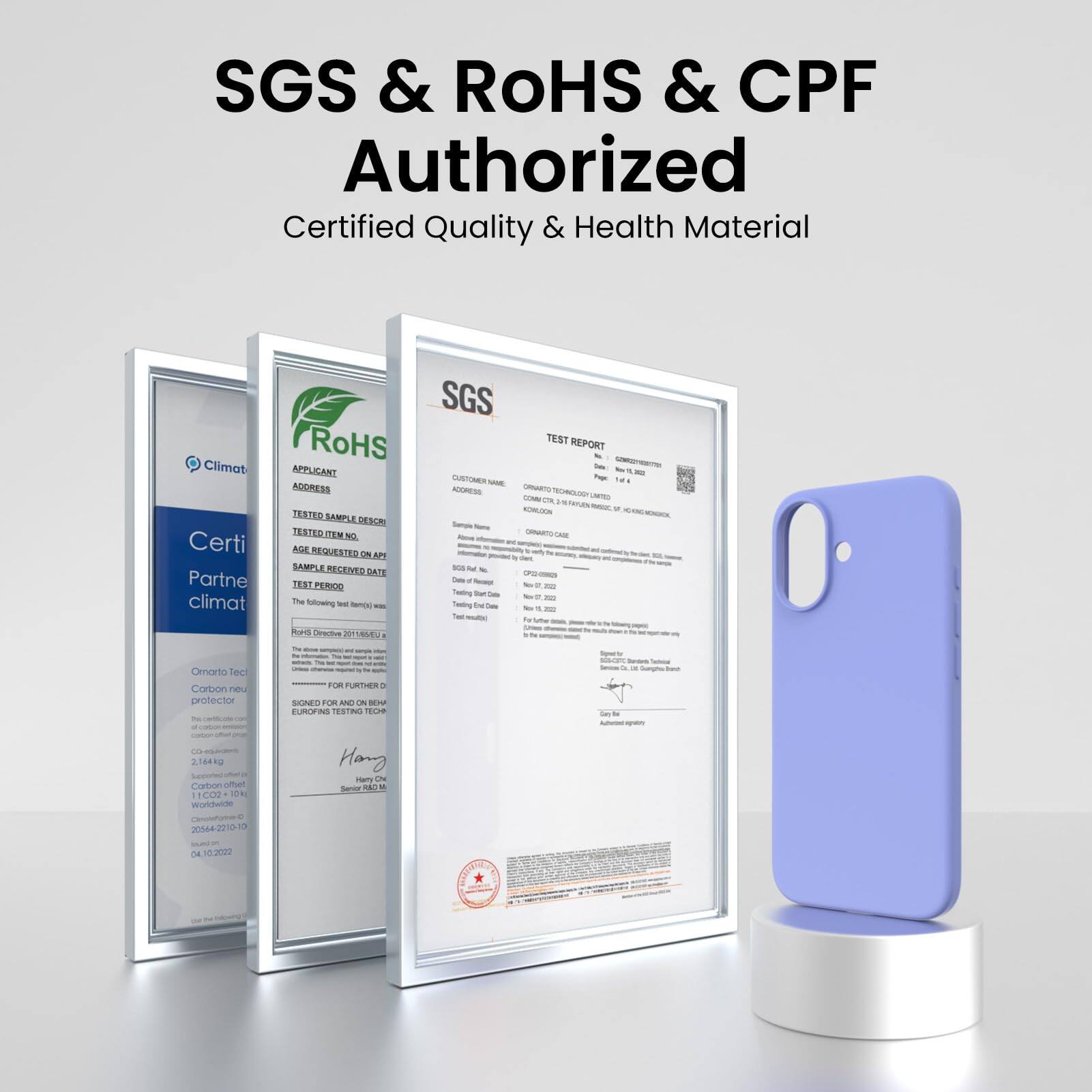 SGS & RoHS & CPF Authorized  
Certified Quality & Health Material  

Certified Partner  
climat  

SGS  
TEST REPORT  

APPLICANT  
ADDRESS  

TESTED SAMPLE DESCRIPTION  
- Carbon neu protector  
- 2,144g  
- 11 CO2 10k  
- Worldwide  
- 20544-2210-10  
- 04.10.2022  

TEST PERIOD  
The following test was performed:  

TESTED ITEM NO.  
- 20544-2210-10  

SAMPLE RECEIVED DATE  
- 04.10.2022  

TEST PERIOD  
- 04.10.2022  

TESTED ITEM NO.  
- 20544-2210-10  

SAMPLE RECEIVED DATE  
- 04.10.2022  

TEST PERIOD  
- 04.10.2022  

TESTED ITEM NO.  
- 20544-2210-10  

SAMPLE RECEIVED DATE  
- 04.10