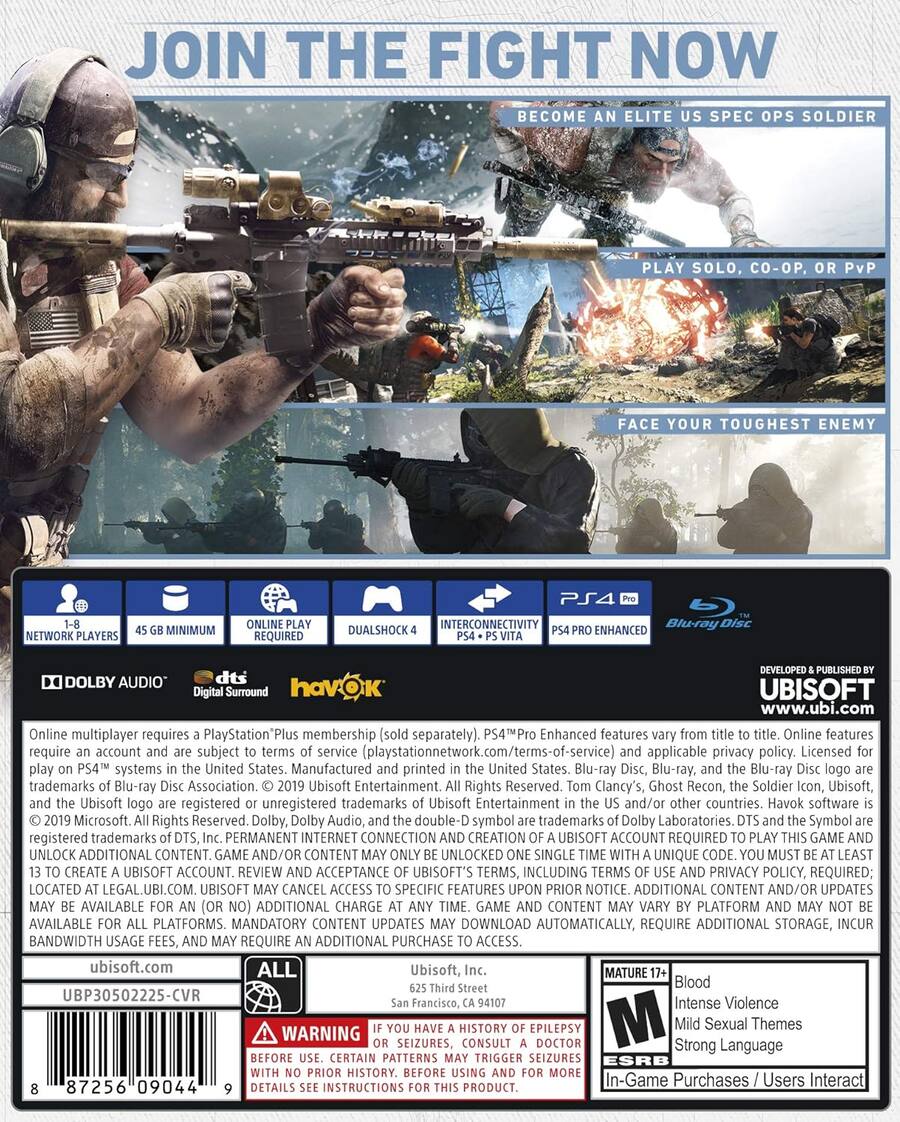 Ghost Clancy Tom Clancy's Ghost Recon Breakpoint Third Person Shooter M (Mature 17 ...