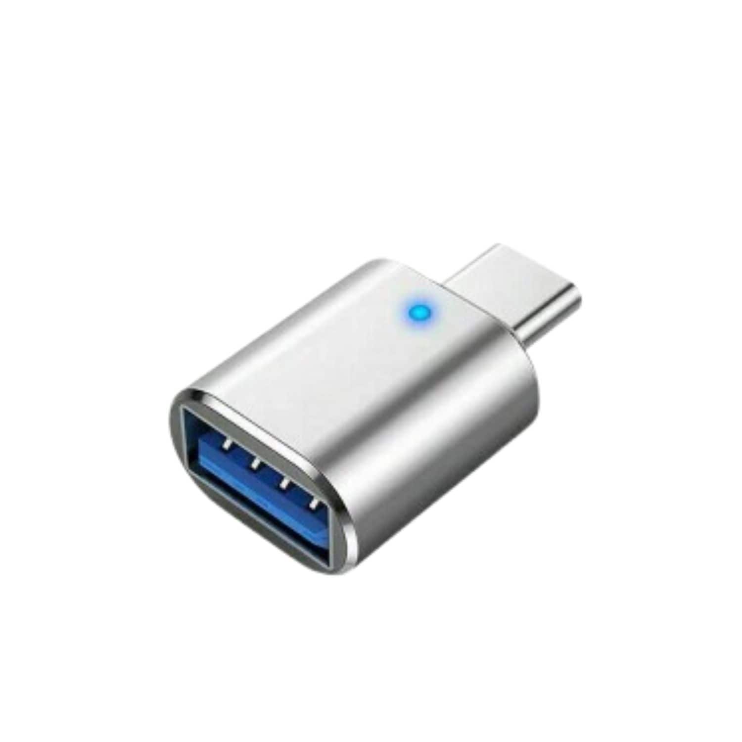 Home Collection - USB-C 3.1 Male to USB-A Female Adapter Converter OTG Type-C for Android Phone – Silver (1 PC)