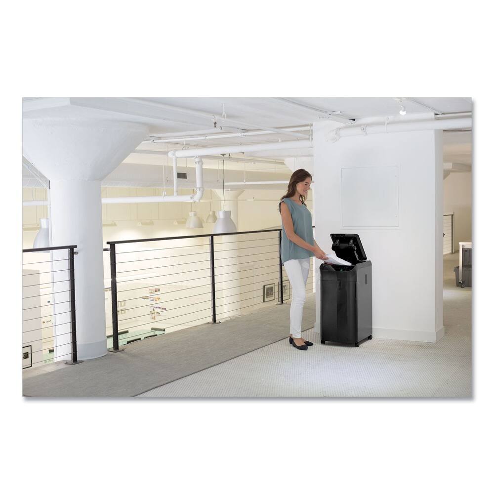 Alt View 1. Fellowes - 4964001 AutoMax 350C 350 Auto/12 Manual Sheet Capacity Auto Feed Cross-Cut Shredder - Black.