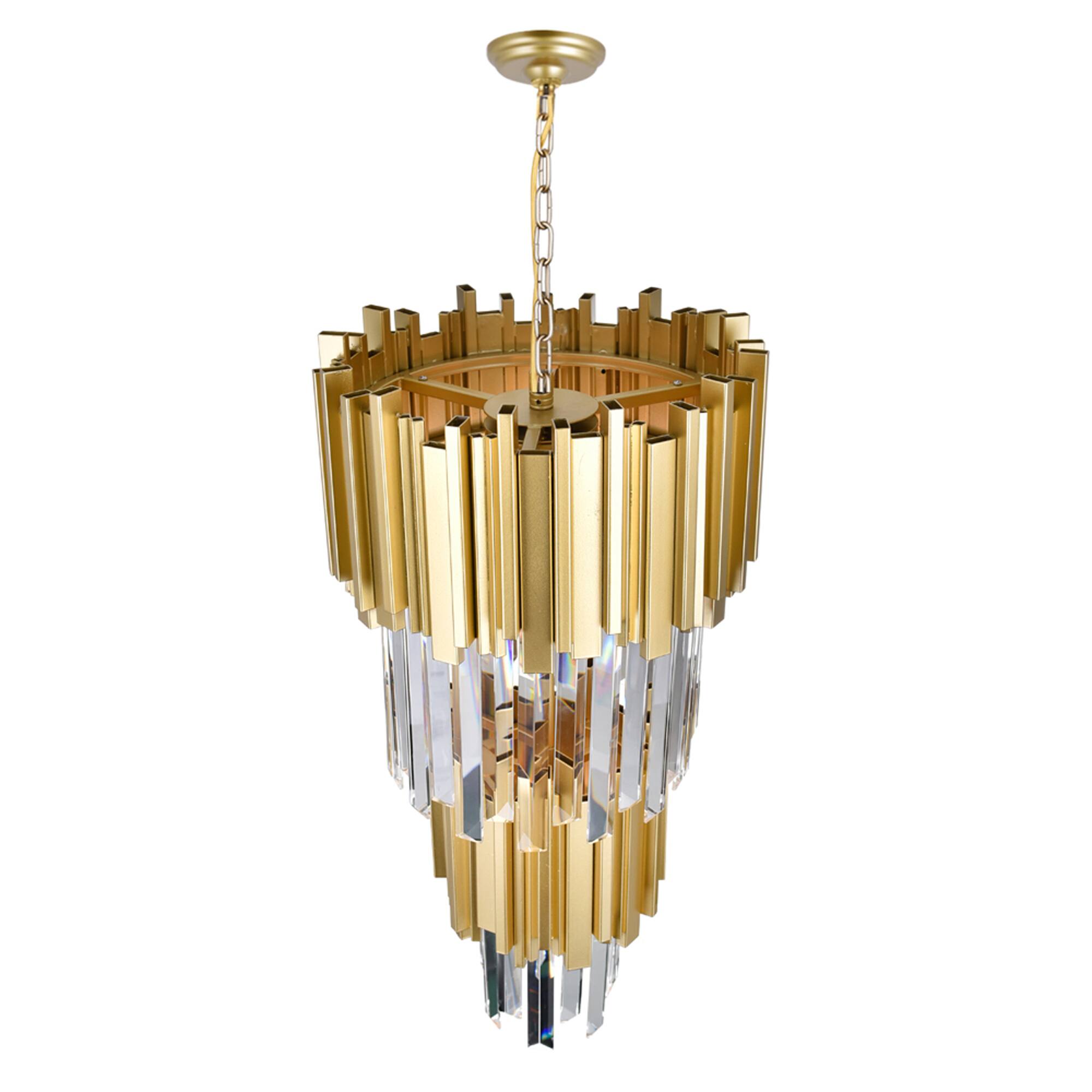 Alt View 2. CWI Lighting - Deco 4 Light Down Mini Chandelier With Medallion Gold Finish - Medallion Gold.