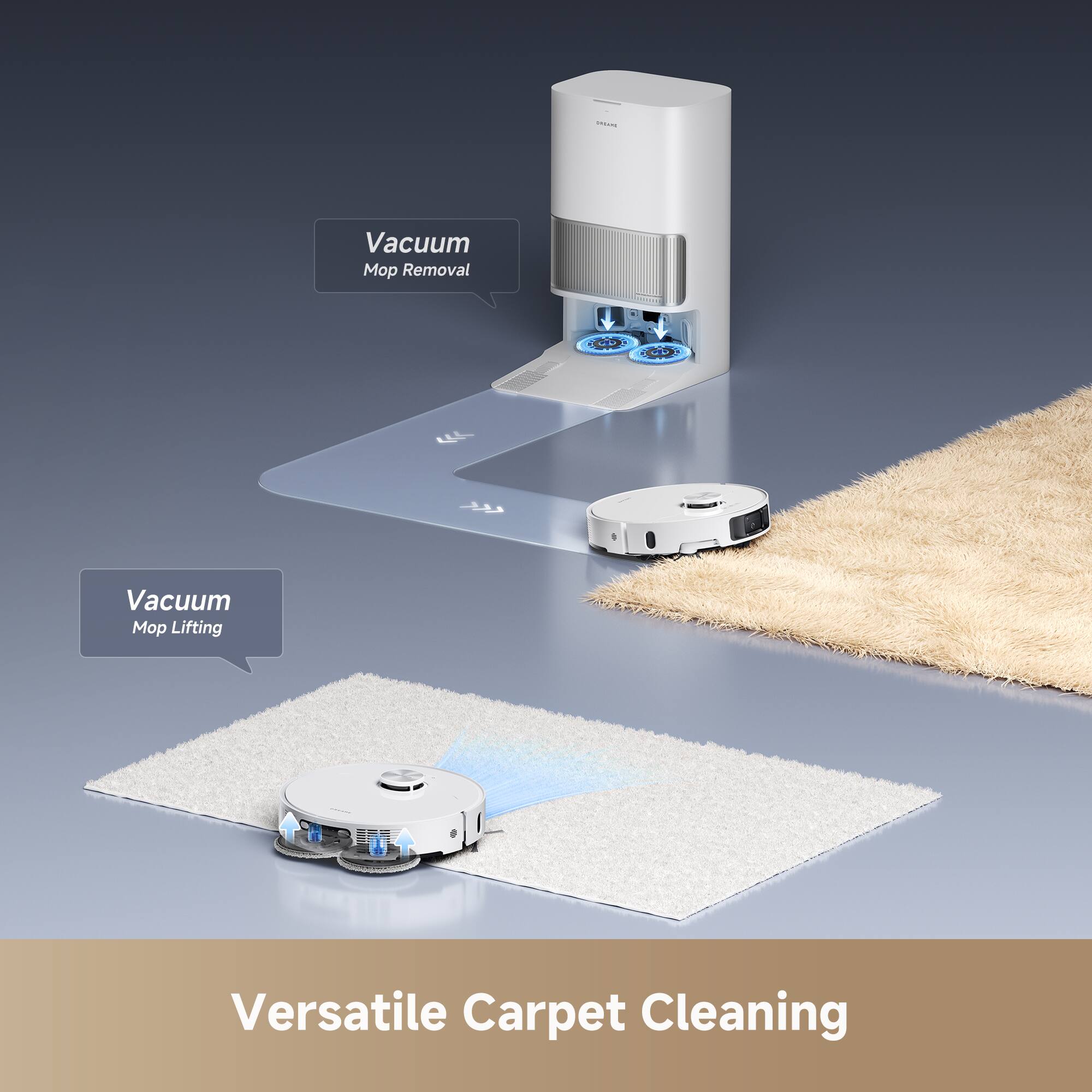 Vacuum Mop Removal  
Vacuum Mop Lifting  

Versatile Carpet Cleaning