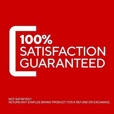 100% Satisfaction Guaranteed
Not satisfied? Return any Staples brand product for a refund or exchange.