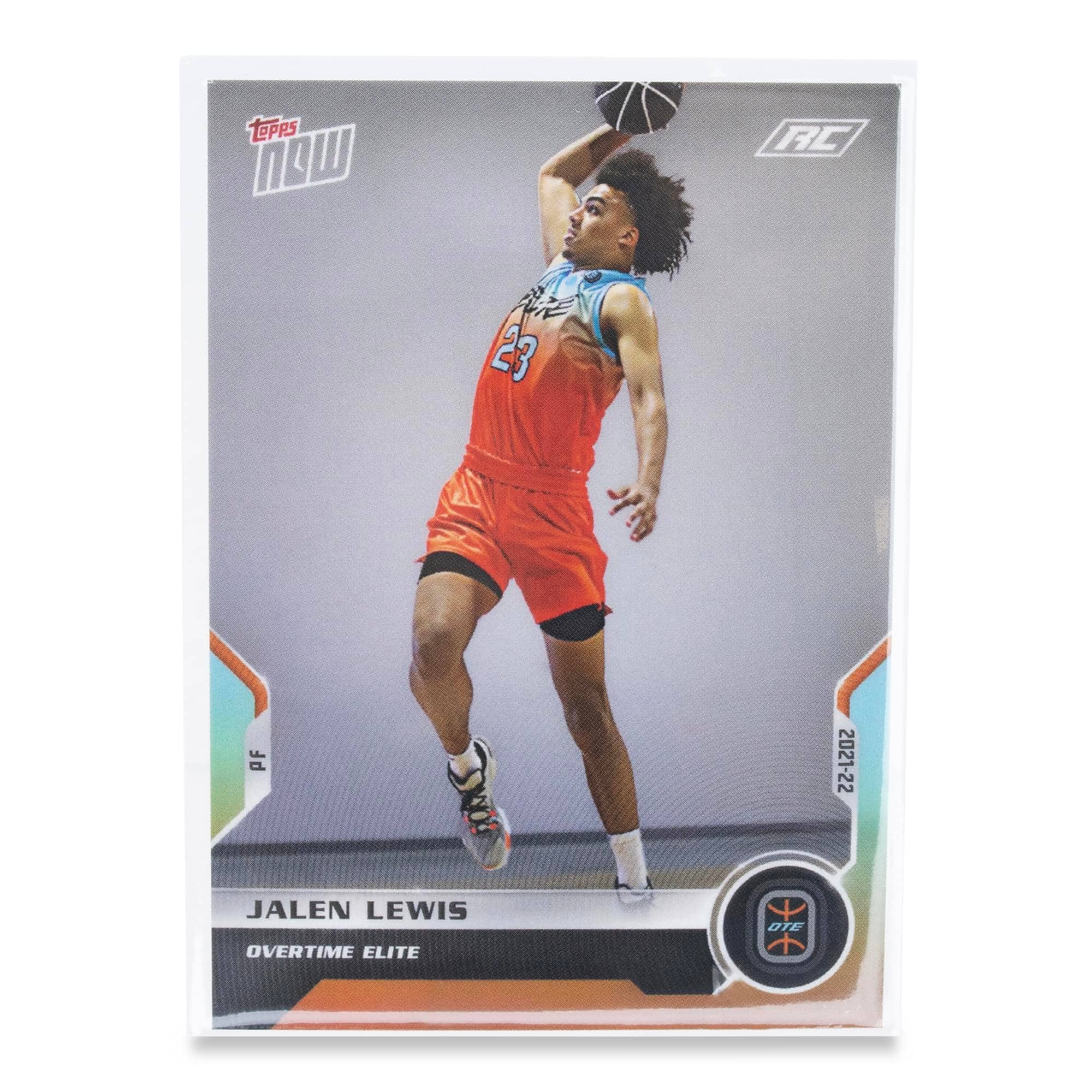 Overtime Elite 2021 TOPPS NOW Debut Card D-1 | Jalen Lewis - Red