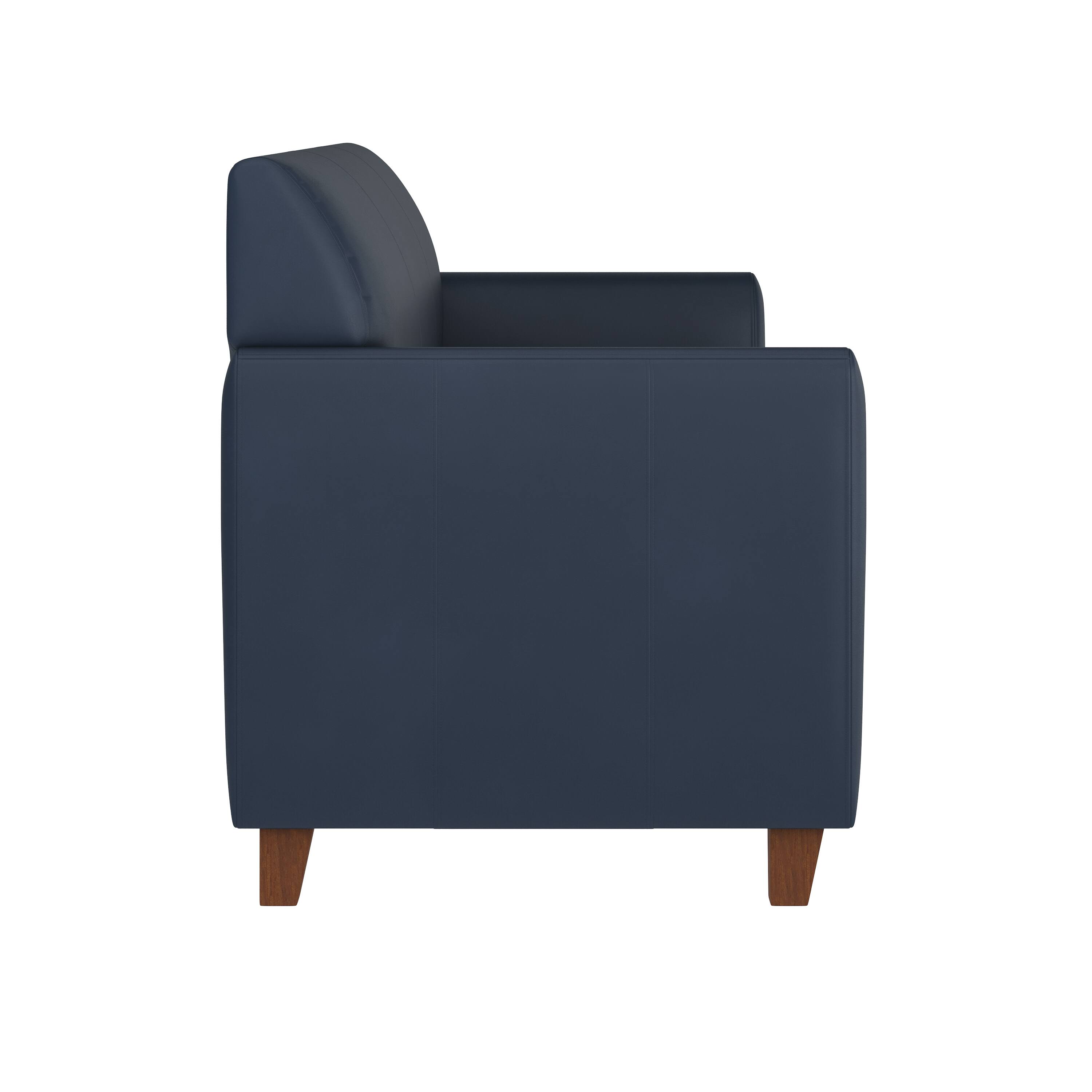 Left. Flash Furniture - HERCULES Diplomat Series Navy LeatherSoft Sofa - Blue.