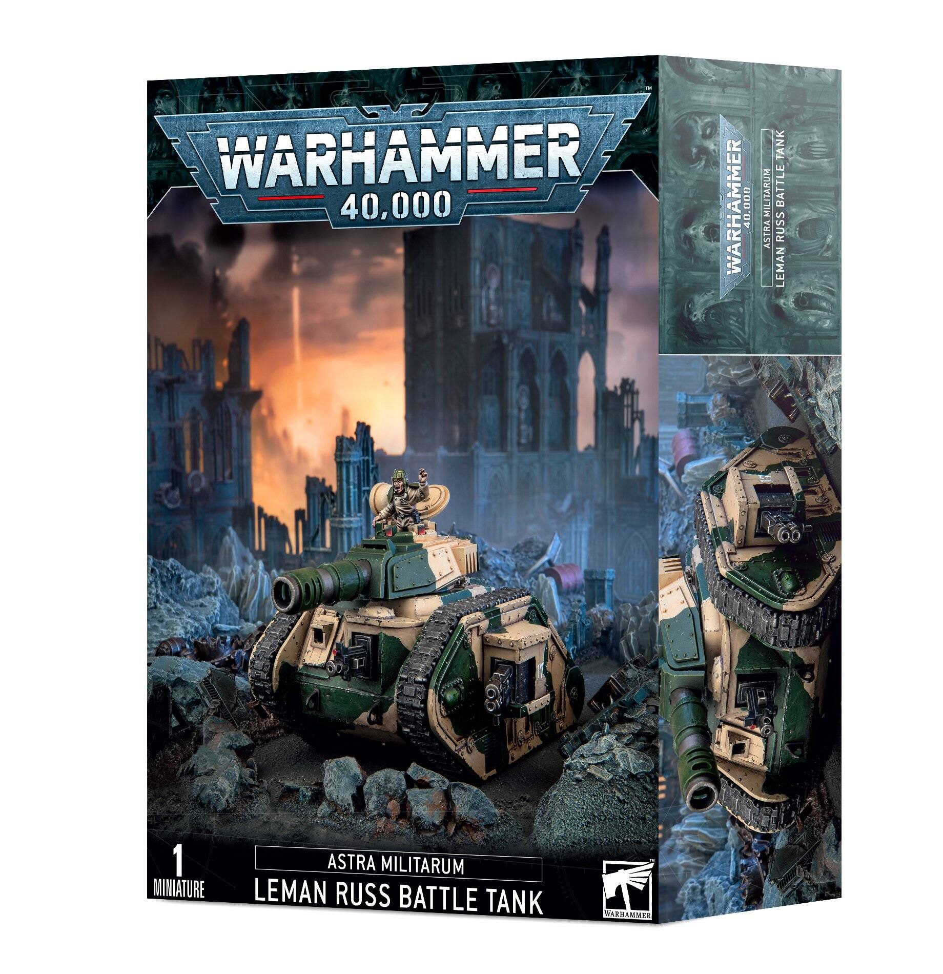 WARHAMMER 40,000  
MILITARUM ASTRA  
LEMAN RUSS BATTLE TANK  
1 MINIATURE  
ASTRA MILITARUM LEMAN RUSS BATTLE TANK
