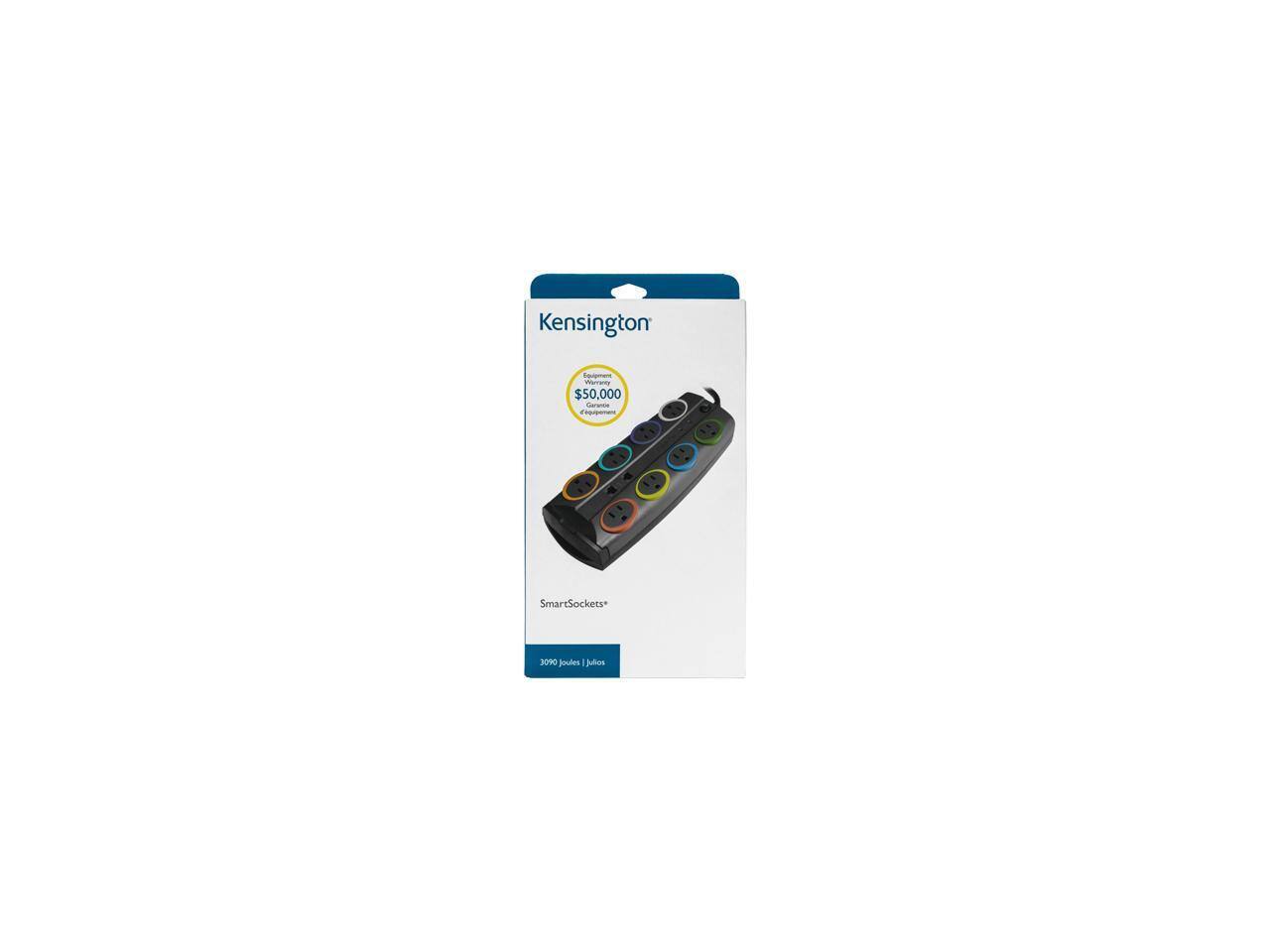 Kensington - $50,000 Equipment Protection Guarantee  
SmartSockets  
3090 Joules | Julos