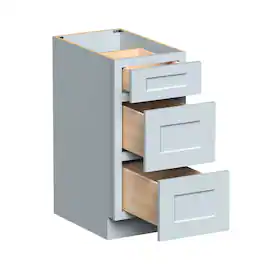 Boyel Living - Drawer Base Cabinets 34.5.Wx24in.H Ready to Assemble Kitchen Cabinets 3Drawers - DOVE GRAY