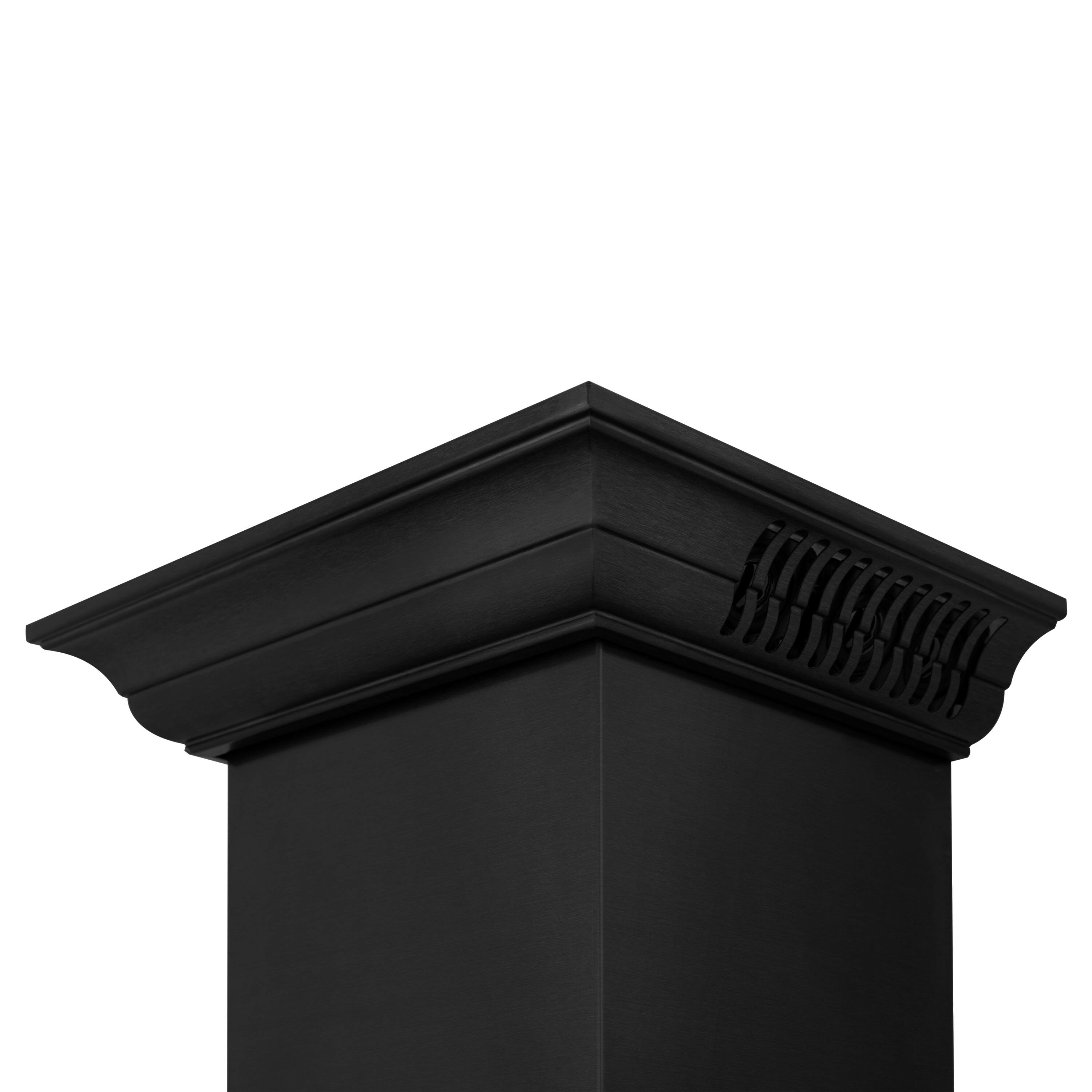 Alt View 4. ZLINE - 42 in. ZLINE CrownSound™Ducted Vent Wall Mount Range Hood in Black Stainless Steel with Built-in Bluetooth Speakers - Black Stainless Steel.