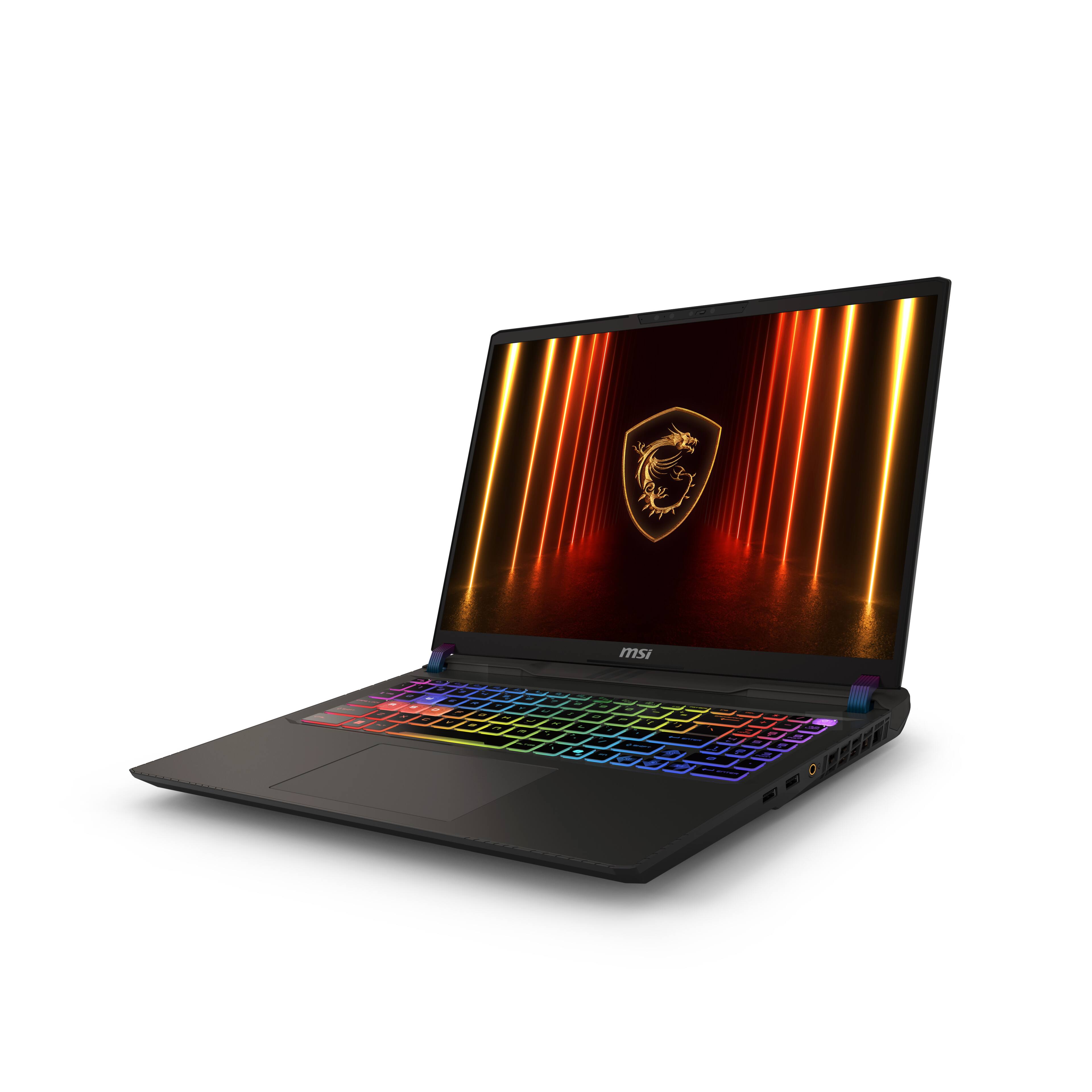 Angle. MSI - MSI Vector A16 HX 16” QHD+ Gaming Laptop - AMD Ryzen 7 8840HX 2025 - RTX 5070 Ti - 16GB RAM - 1TB Storage - Cosmo Gray.