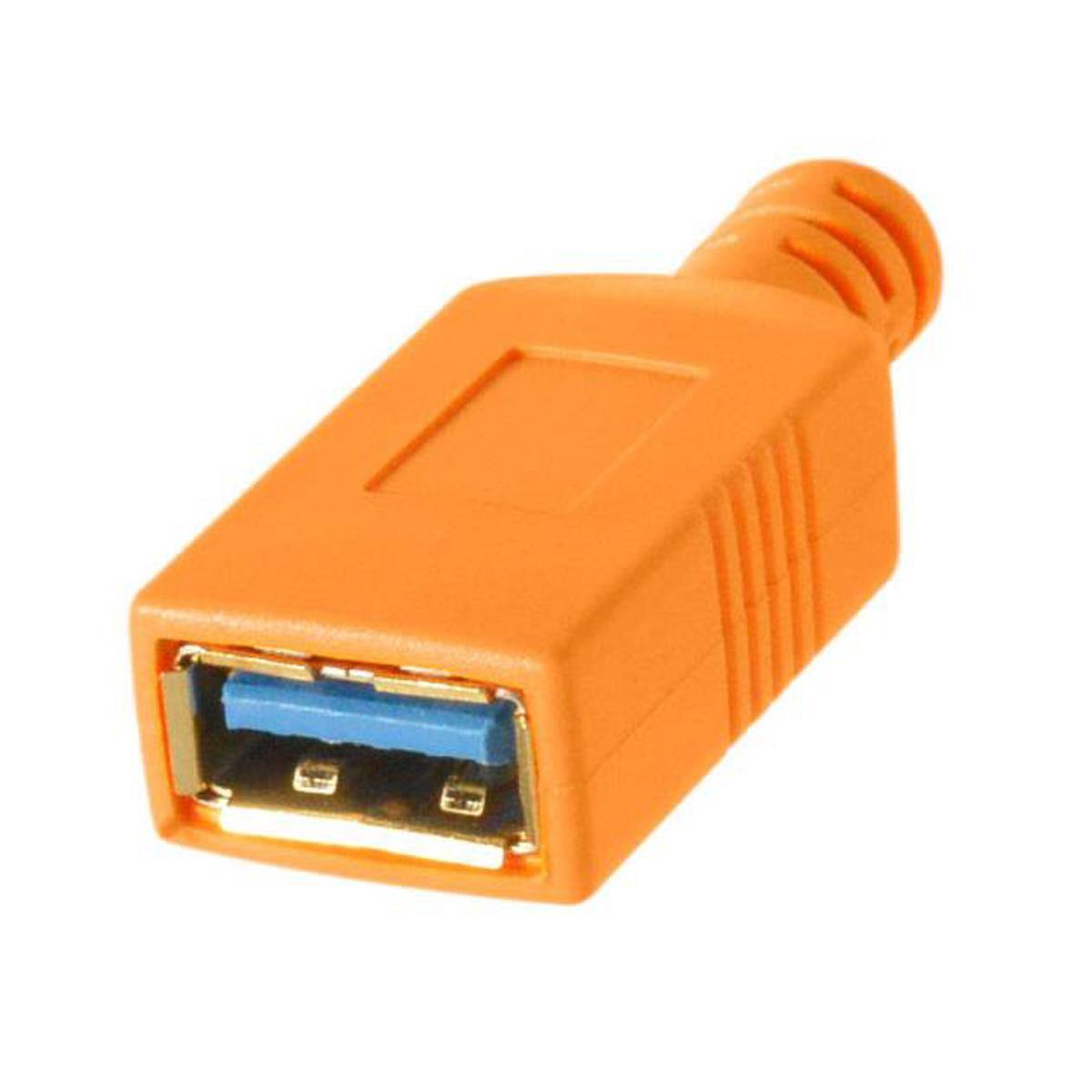 Alt View 1. Tether Tools - Tether Tools TetherPro USB-C to USB-A Female Adapter Extender, 15', Orange.