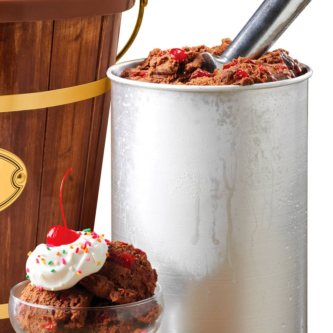 Back. Nostalgia - 4-qt. Wood Bucket Ice Cream Maker - Dark Brown.
