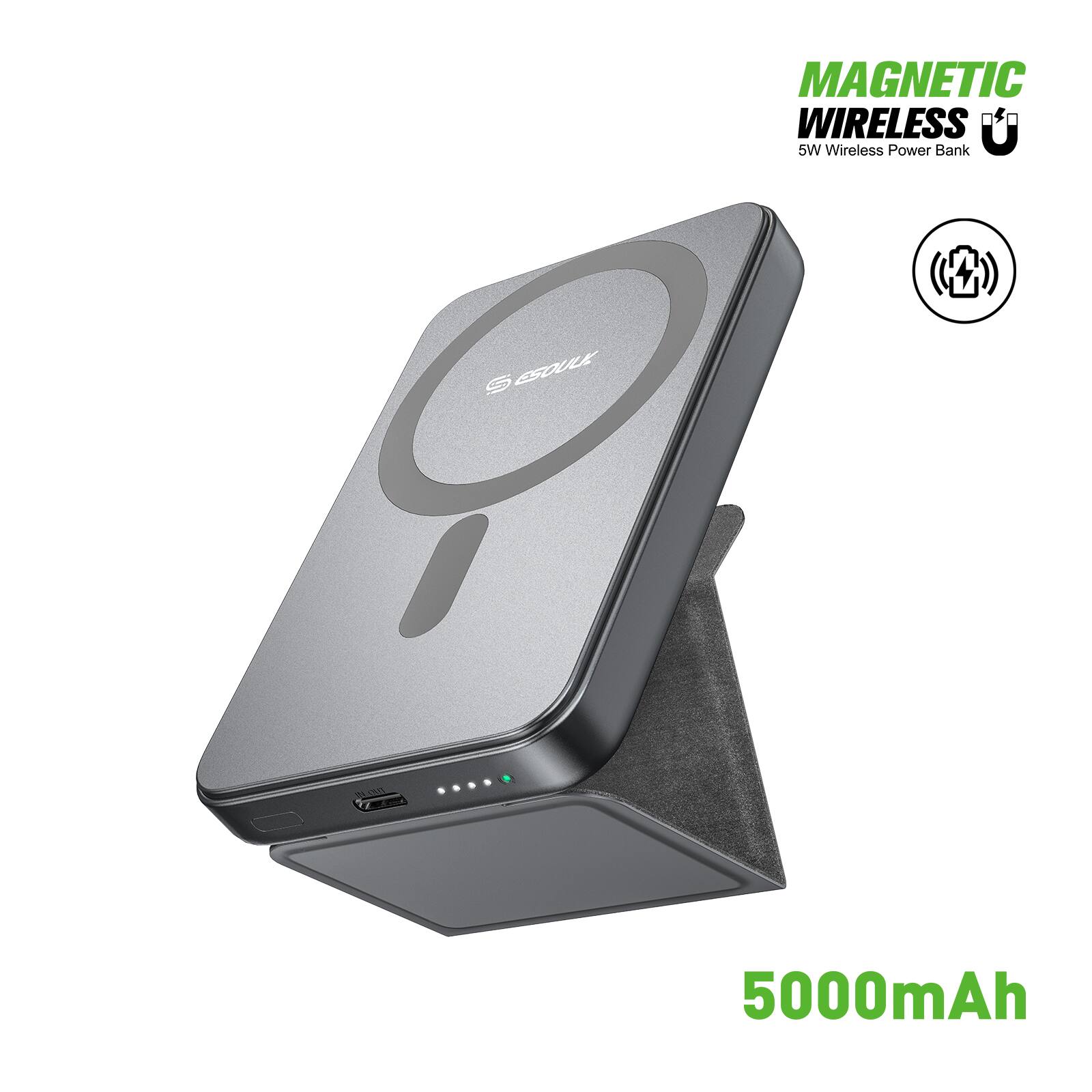 MAGNETIC WIRELESS 5W Wireless Power Bank 5000mAh
