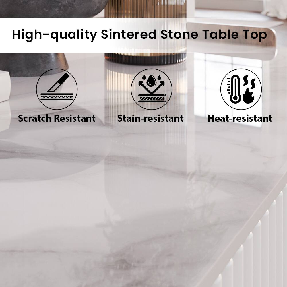 High-quality Sintered Stone Table Top
- Scratch Resistant
- Stain-resistant
- Heat-resistant