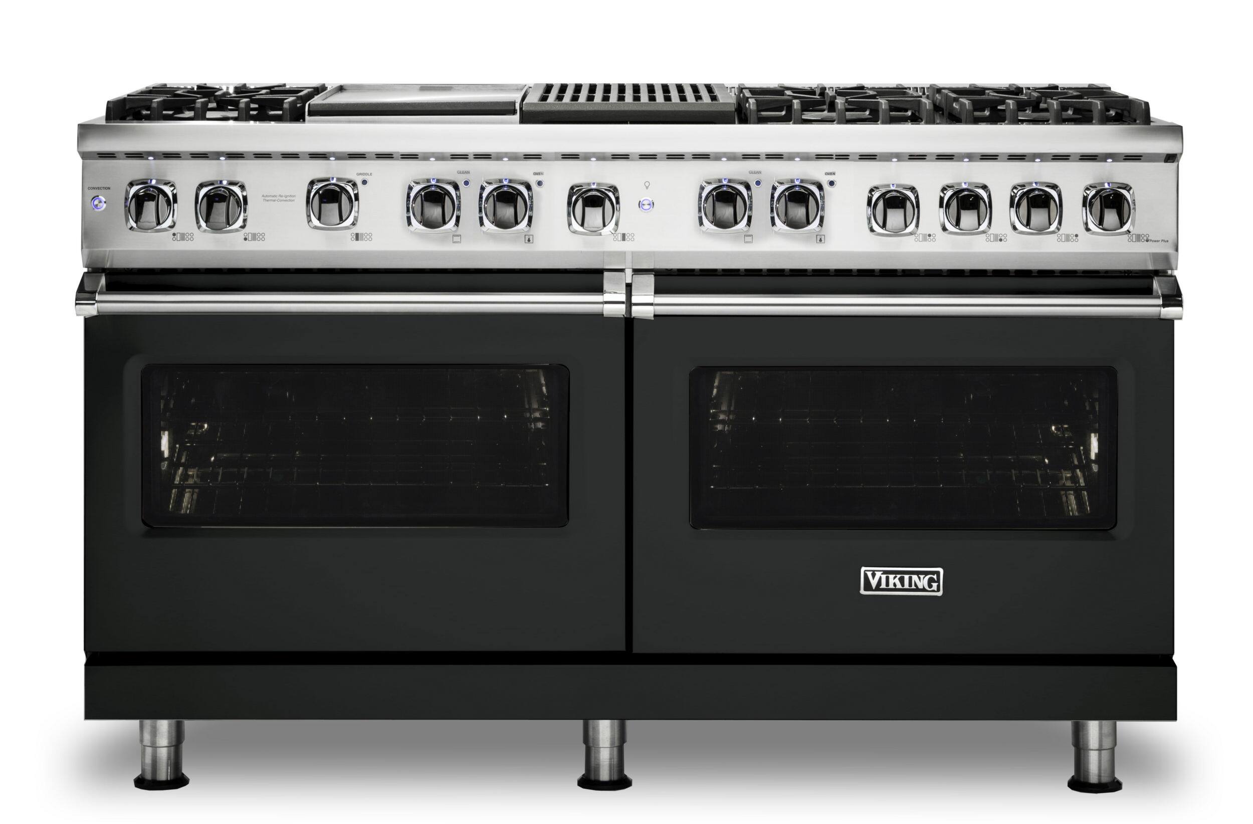 Viking - 5-Series Dual Fuel Self-Clean 60"W Sealed Burner Range - Antique Bronze