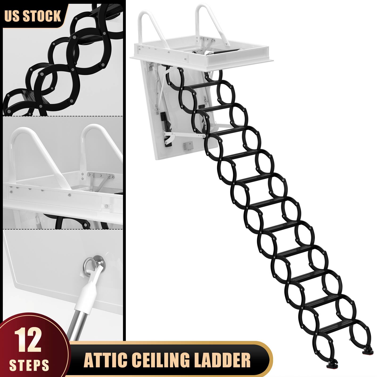 US STOCK

12 STEPS

ATTIC CEILING LADDER