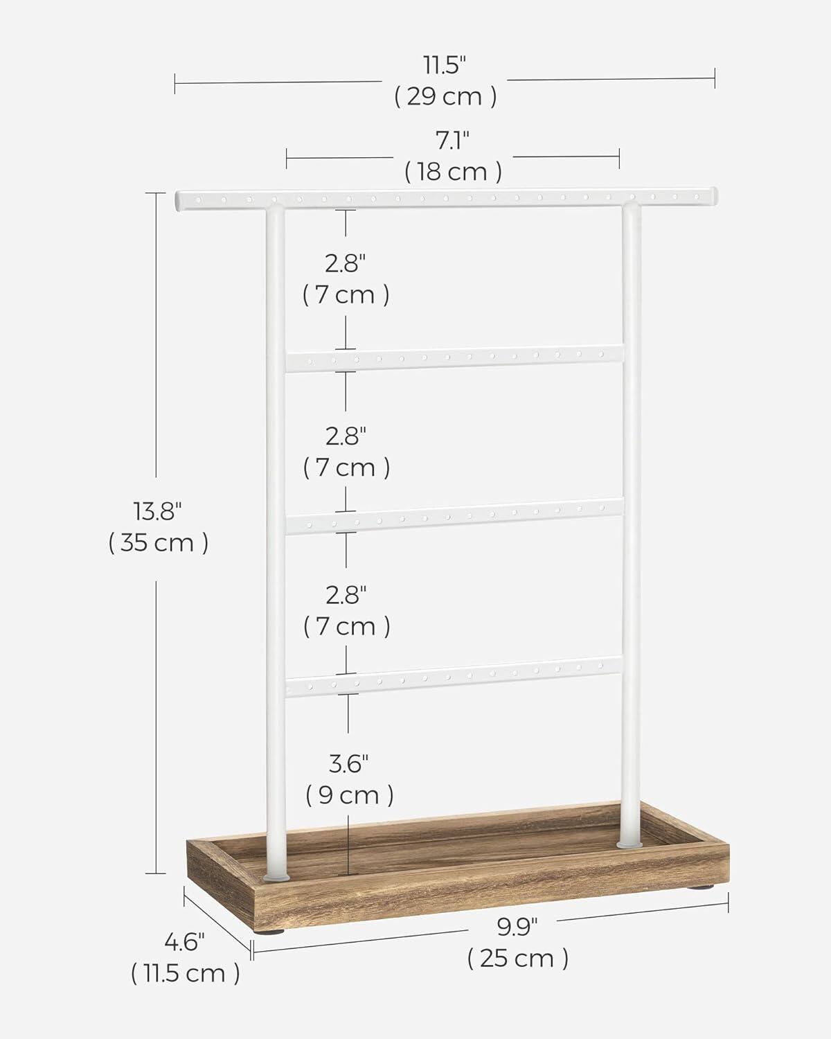 11.5" (29 cm)  
7.1" (18 cm)  
2.8" (7 cm)  
13.8" (35 cm)  
2.8" (7 cm)  
2.8" (7 cm)  
3.6" (9 cm)  
4.6" (11.5 cm)  
9.9" (25 cm)
