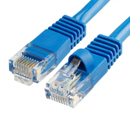 Front. Cmple.com - Cmple - Cat5e Ethernet Cable 25 ft, 350 MHz UTP Cat 5e Ethernet Patch Cord, 1Gbps Network Lan Cables, RJ45 - Blue - Blue.