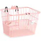 Front. ProSource - ProSource Wire Bike Basket - Pink.