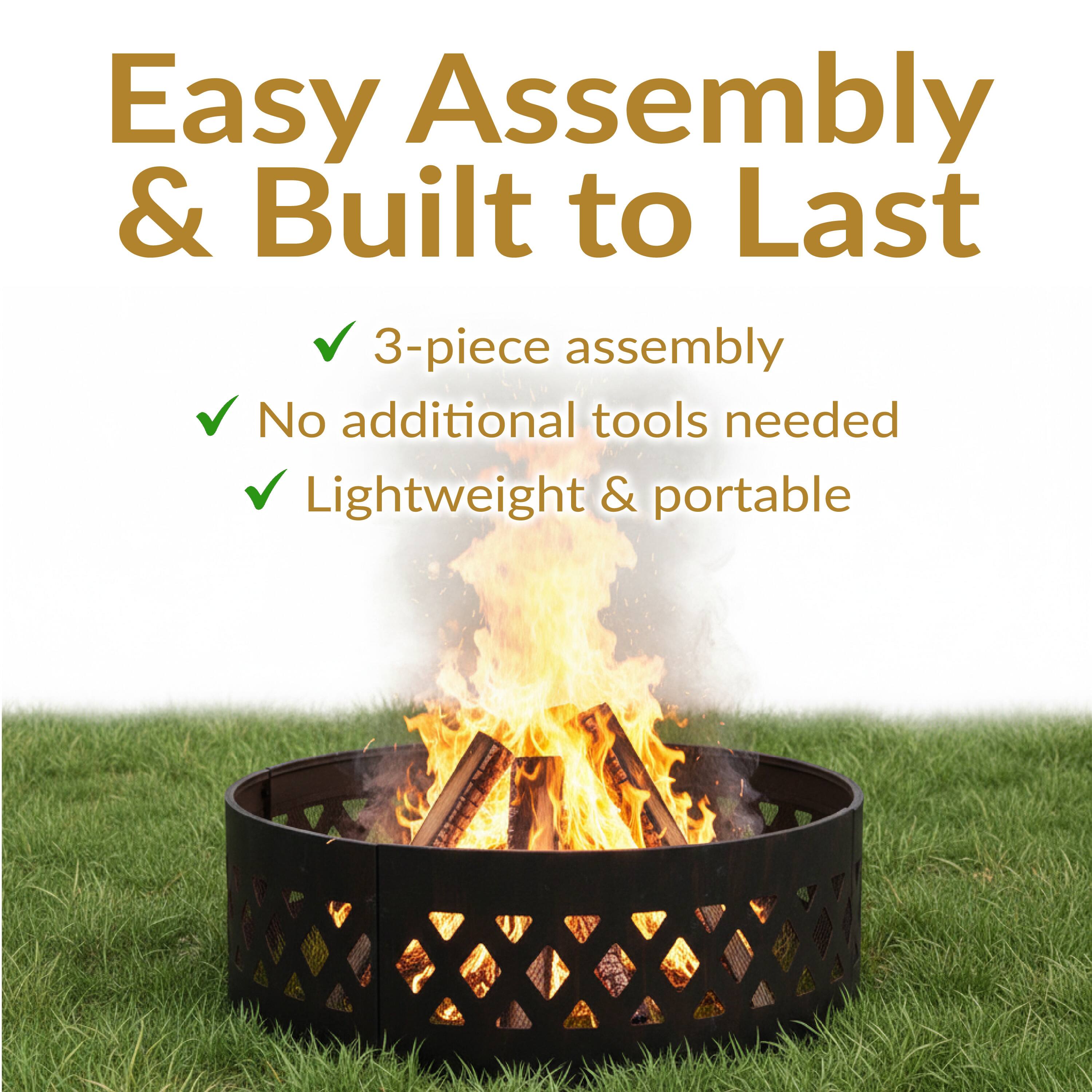 Easy Assembly & Built to Last

- 3-piece assembly
- No additional tools needed
- Lightweight & portable