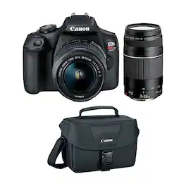 Canon - EOS Rebel T7 DSLR Camera with 18-55mm and 75-300mm Lenses Basic Kit
