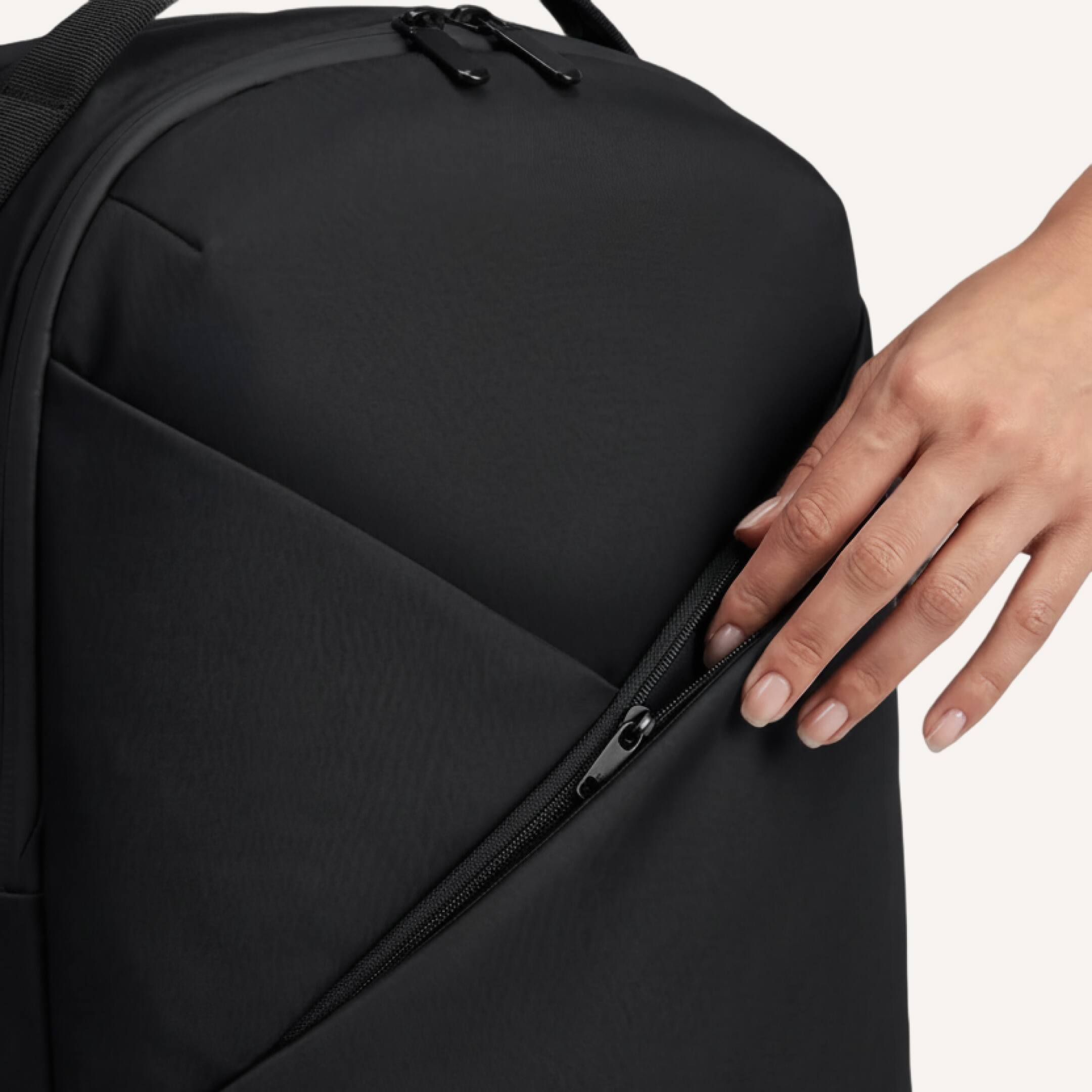 Left. Lux & Nyx - Lux & Nyx - Origami 16" Laptop Backpack - Black - Black.