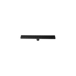 Alfi - 24" Matte Stainless Steel Linear Shower Drain with Groove Holes - Black