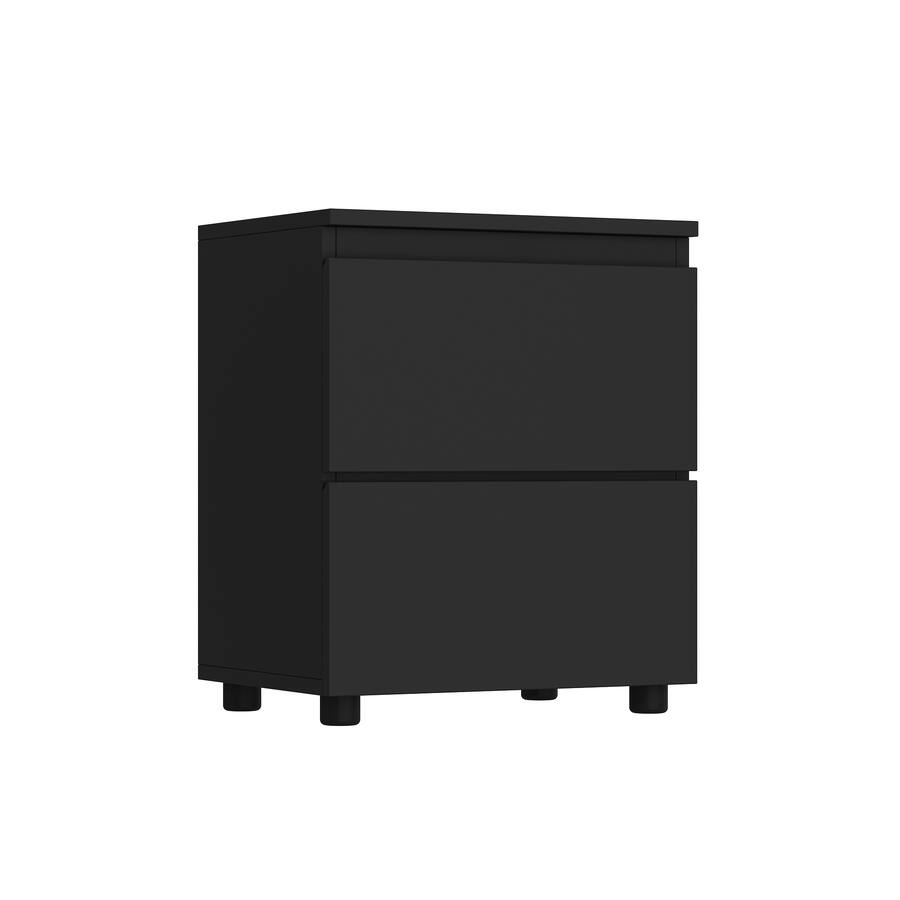 FUFU & GAGA 2 Drawer Nightstand: Minimalist Bedroom Storage Solution ...