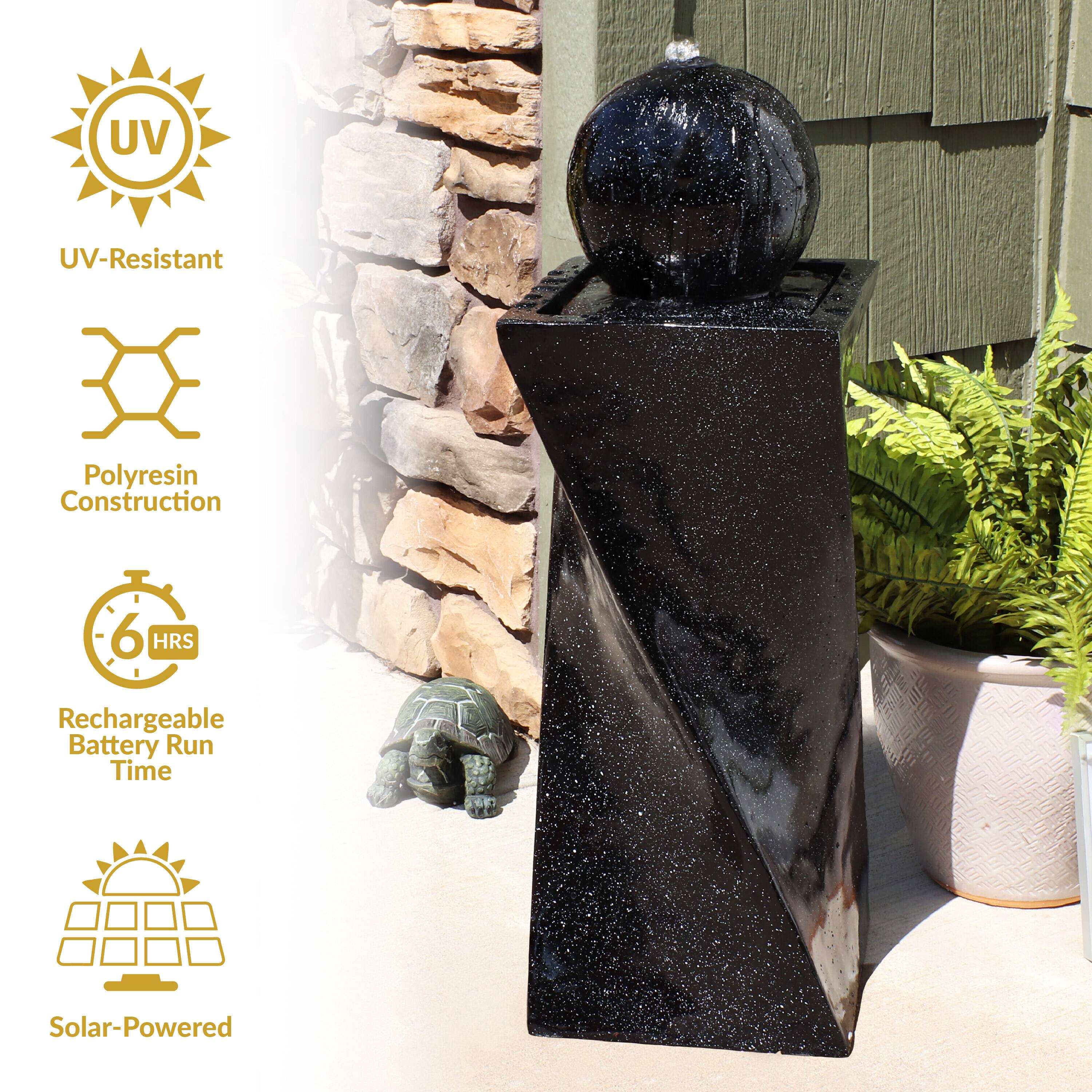 UV-Resistant  
Polyresin Construction  
6 HRS Rechargeable Battery Run Time  
Solar-Powered