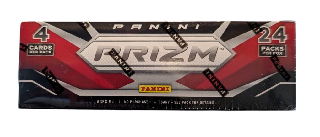 PANINI PRIZM  
4 CARDS PER PACK  
24 PACKS PER BOX  
AGES 9+  
NO PURCHASE NECESSARY - SEE PACK FOR DETAILS