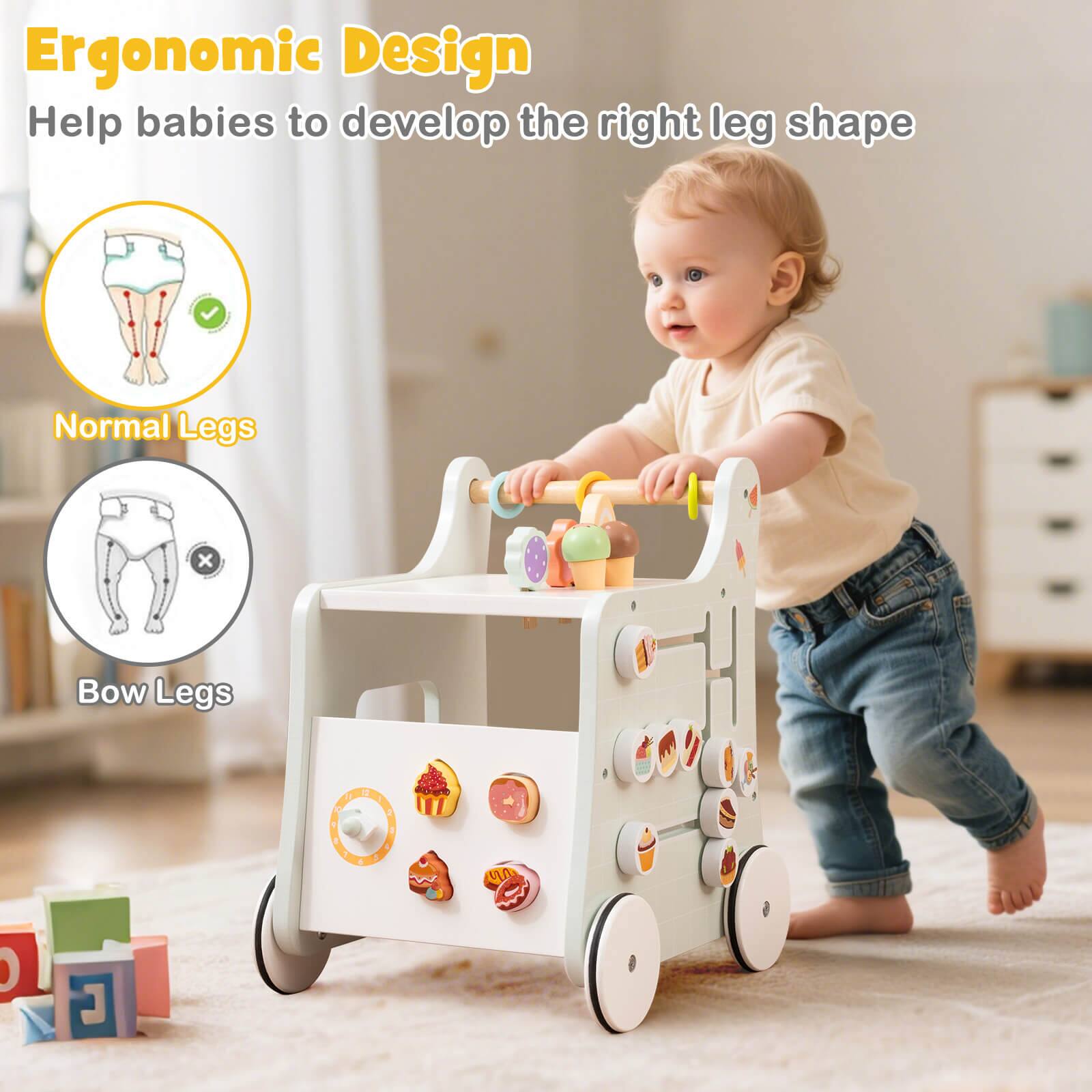 Ergonomic Design  
Help babies to develop the right leg shape  

Normal Legs  
Bow Legs