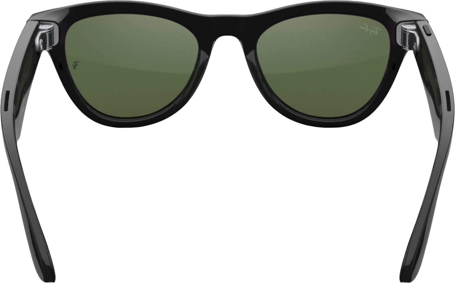 Alt View 8. Ray-Ban Meta - Skyler (Gen 1) glasses with Meta AI, Audio, Photo, Video Compatibility - Green Lenses - Shiny Black.