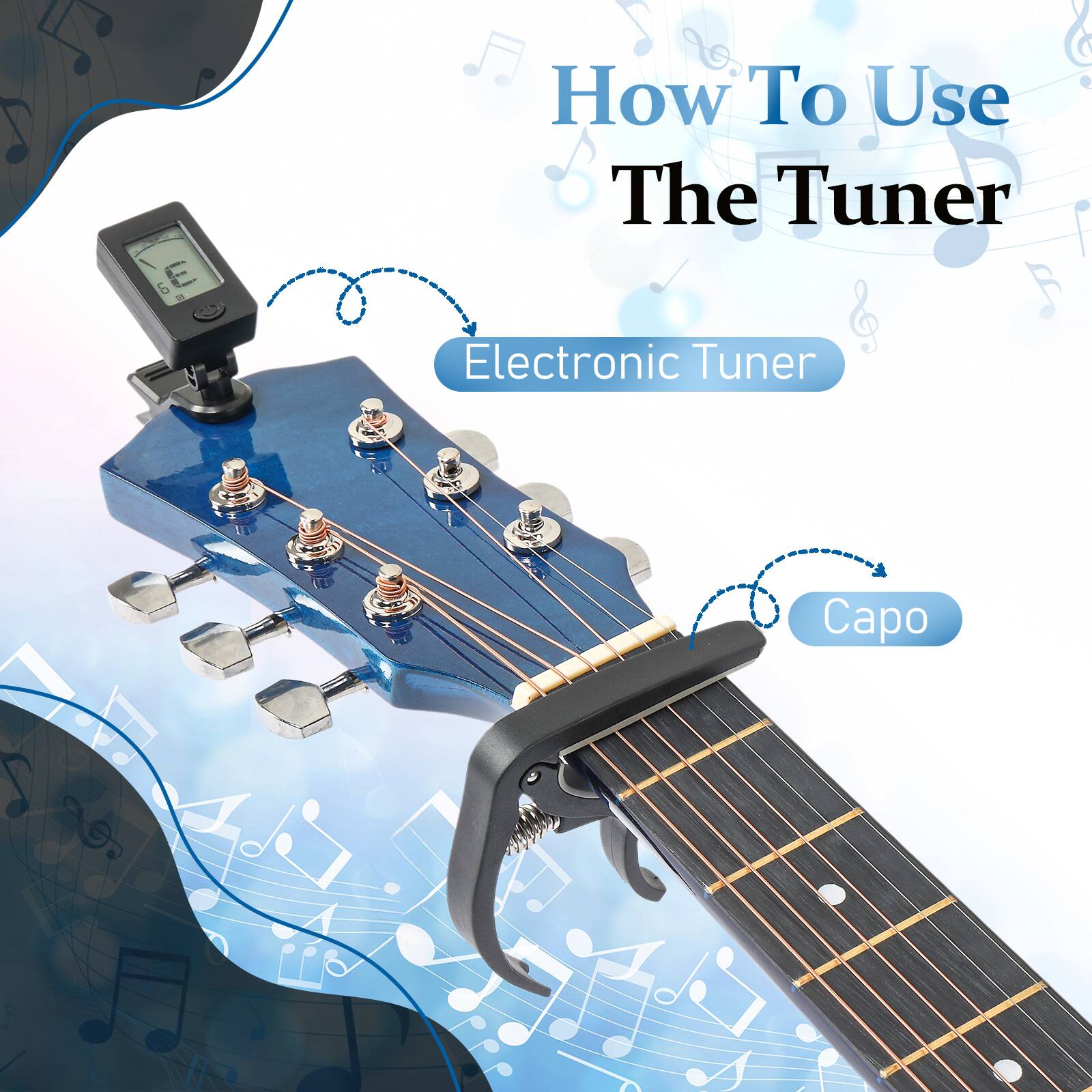 How To Use The Tuner  
Electronic Tuner  
Capo