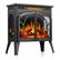 Alt View 1. Bestier - Electric Fireplace Heater 24.25" with Remote, Adjustable Brightness and Heating Mode, Flame Effects & Log Colors, Black - Black.
