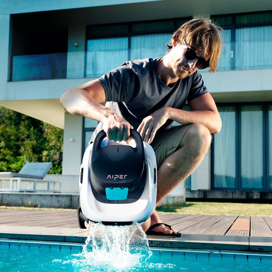 Aiper Scuba 800 Cordless Robotic Pool Cleaner for Flat Above Ground ...
