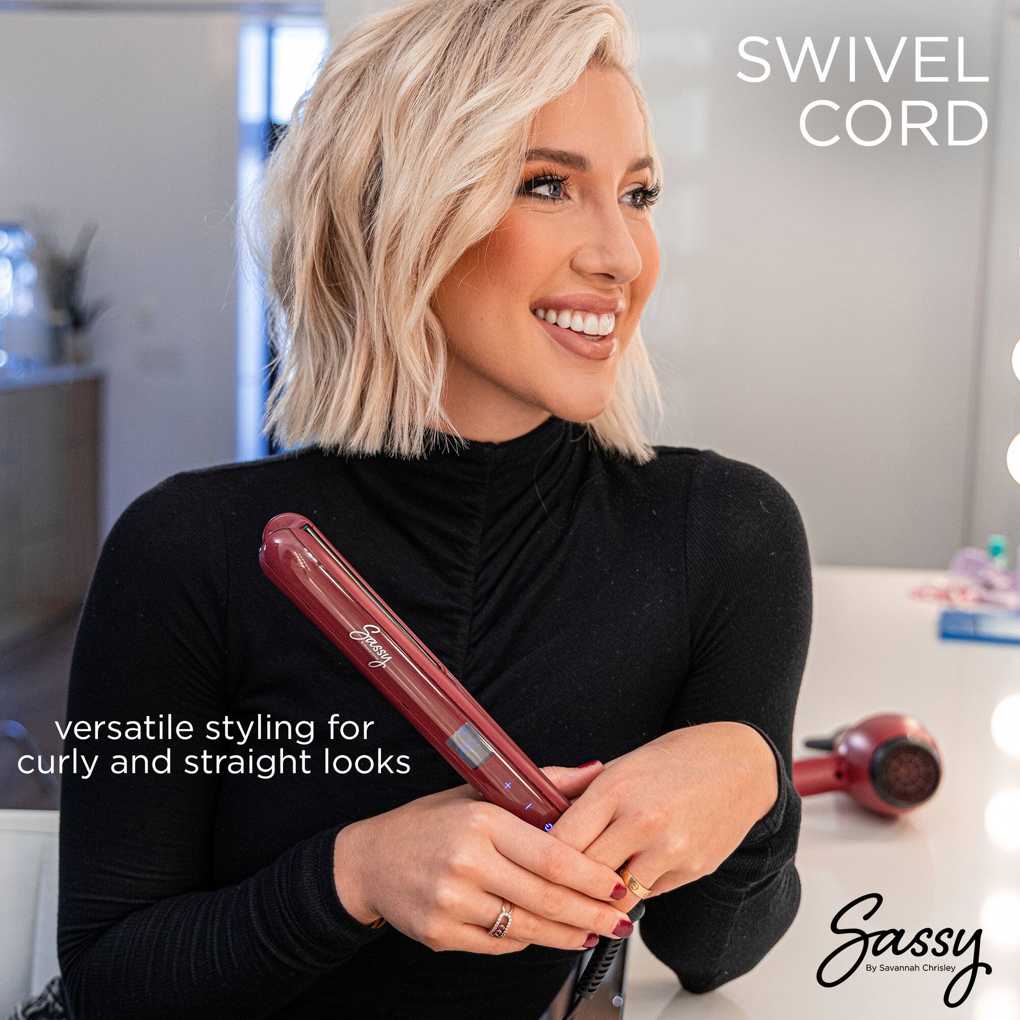 SWIVEL CORD

versatile styling for curly and straight looks

Sassy
By Savannah Chrisley
