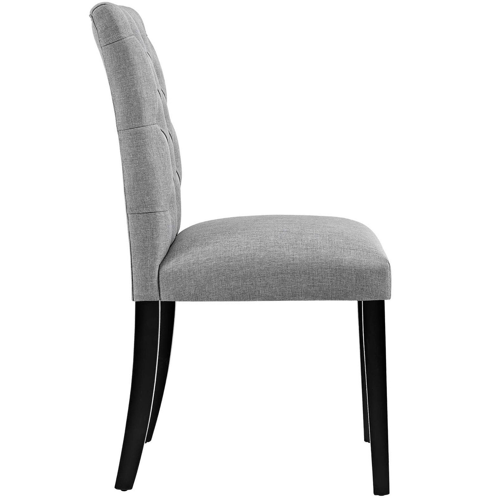 Angle. Modway - Duchess Button Tufted Fabric Dining Chair by Modway - Gray.