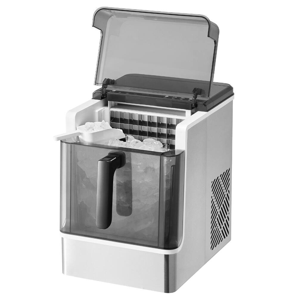 Alt View 8. Loheer - Loheer Countertop Ice Maker 46 Lbs 24Hrs Self Cleaning Portable Ice Machine For Home Kitchen Office - Silver.