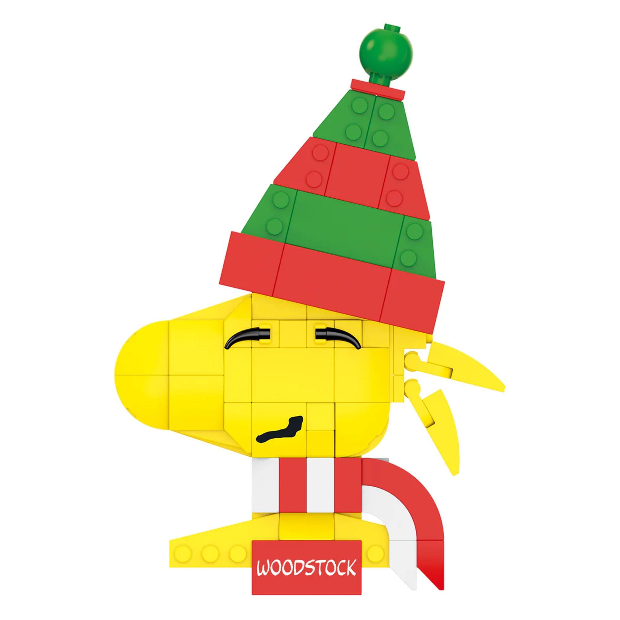 Alt View 10. Brickcraft - Peanuts Woodstock Christmas 105-Piece Brickcraft Building Set - Yellow.