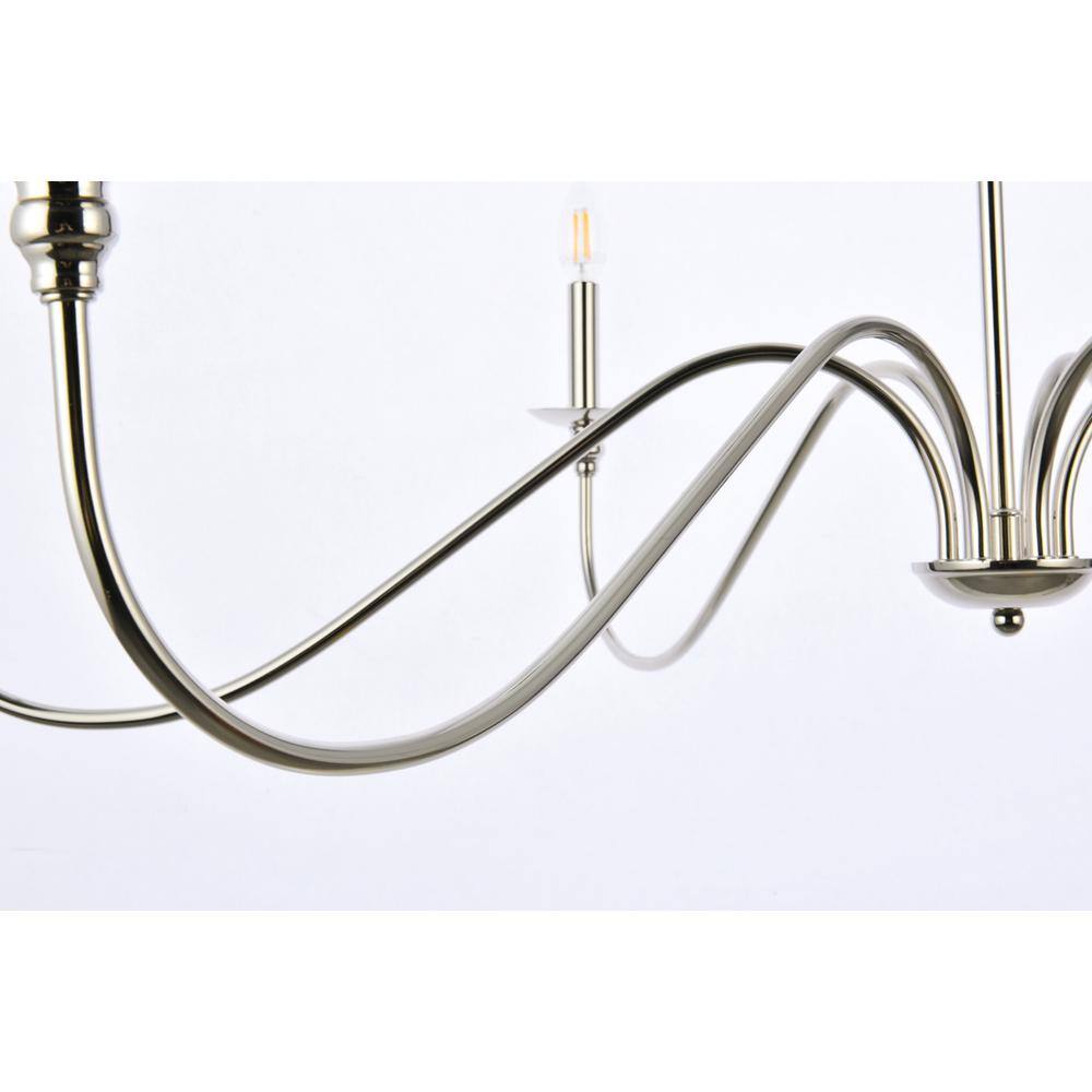 Back. Living District - Rohan 42 inch chandelier in polished nickel - Polished Nickel.