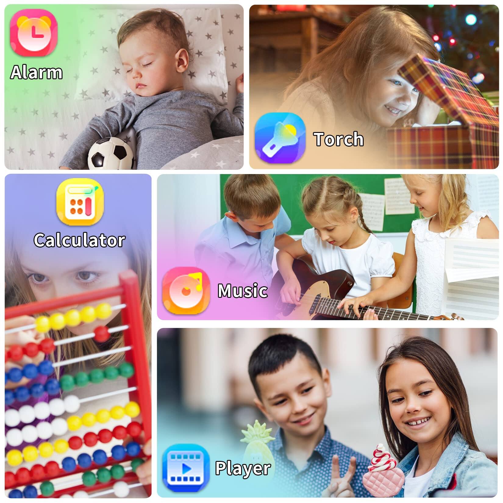 Alt View 2. GlowWise - Kids Smart Watch with 39 Games, Camera, Music Player, Touchscreen, Alarm Clock & Video/Audio Recorder for. - Blue.