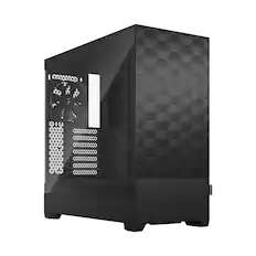 Front. Fractal Design - Pop Air Black TG ATX High-Airflow Clear Tempered Glass Window Mid-Tower PC Case - Black.
