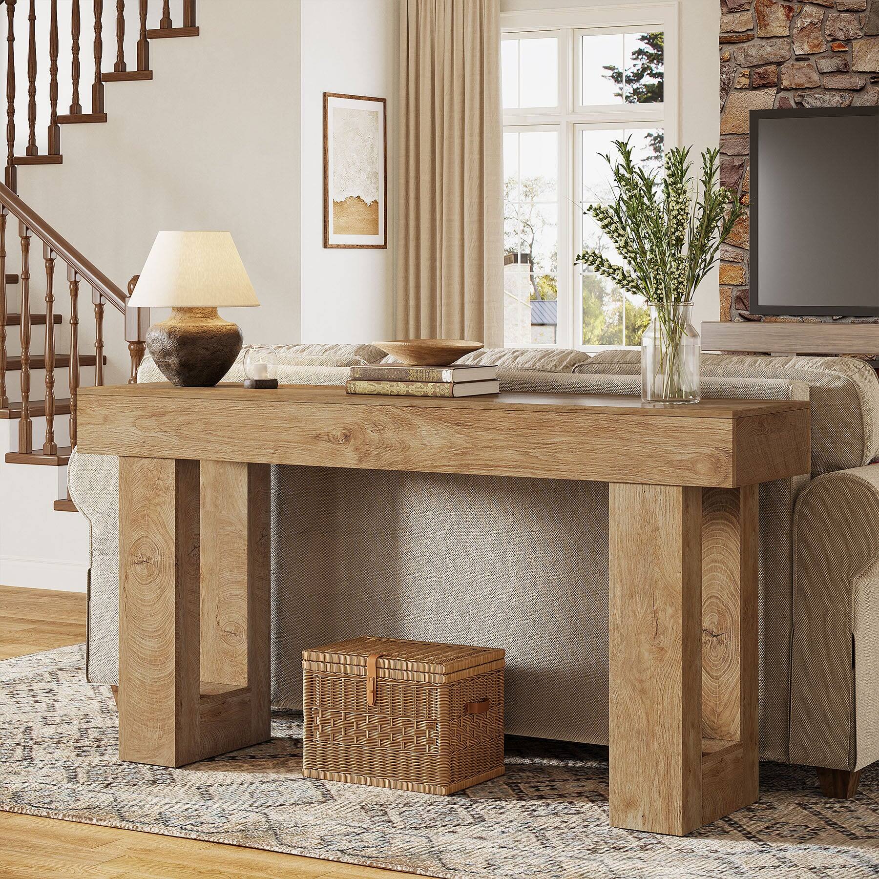 Tribesigns Console Table with Engineered Wood Construction and ...