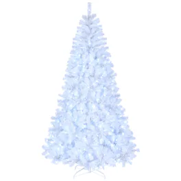 Winado - 7 FT Pre-lit Snow Artificial Christmas Tree Xmas with 500 LED Lights for Holiday Decoration - White
