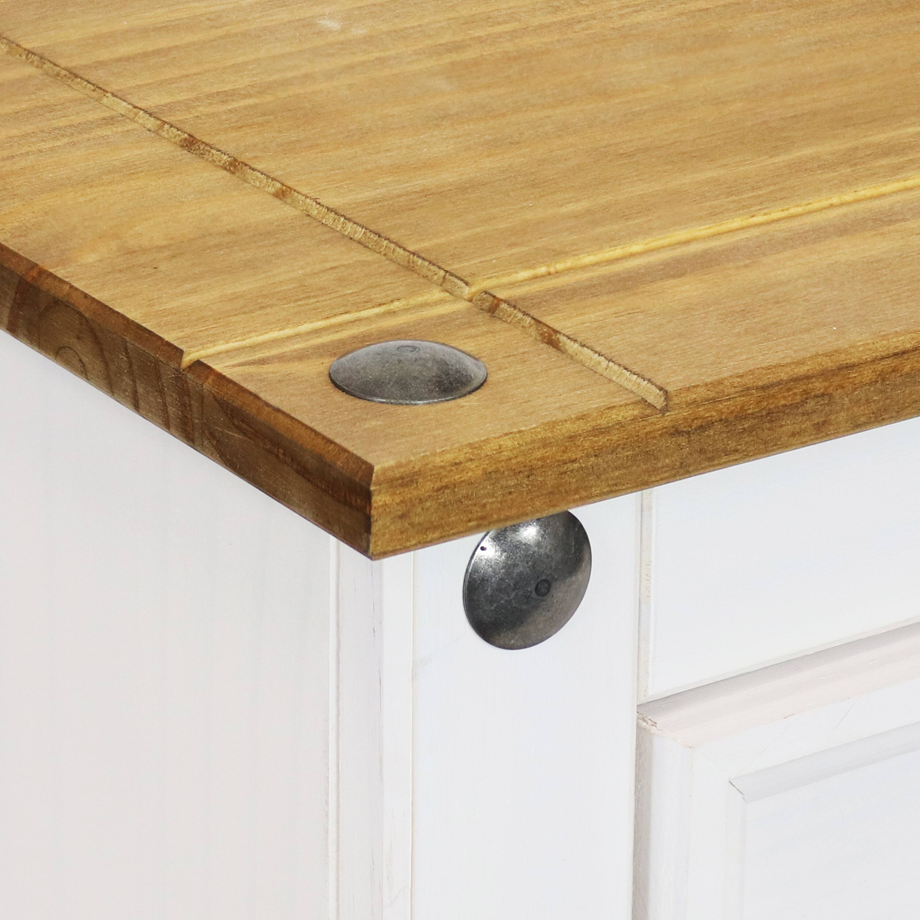 Alt View 8. Sunnydaze - Solid Pine Console Table with Drawer - 31.5 inches H - White.