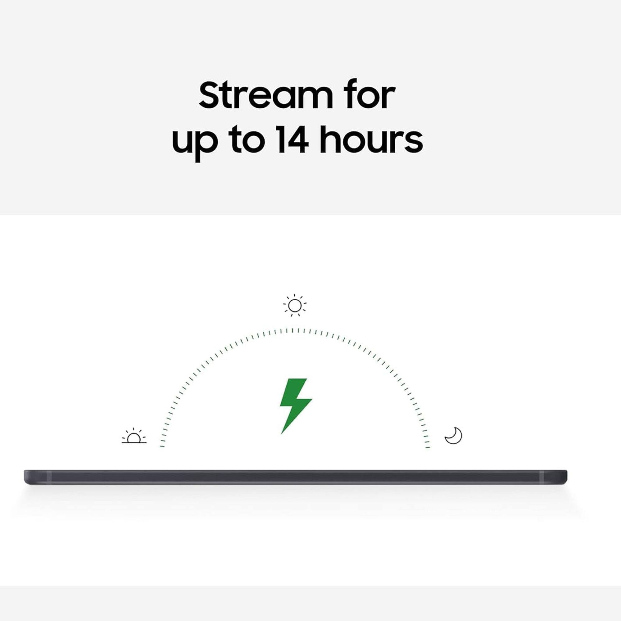 Stream for up to 14 hours