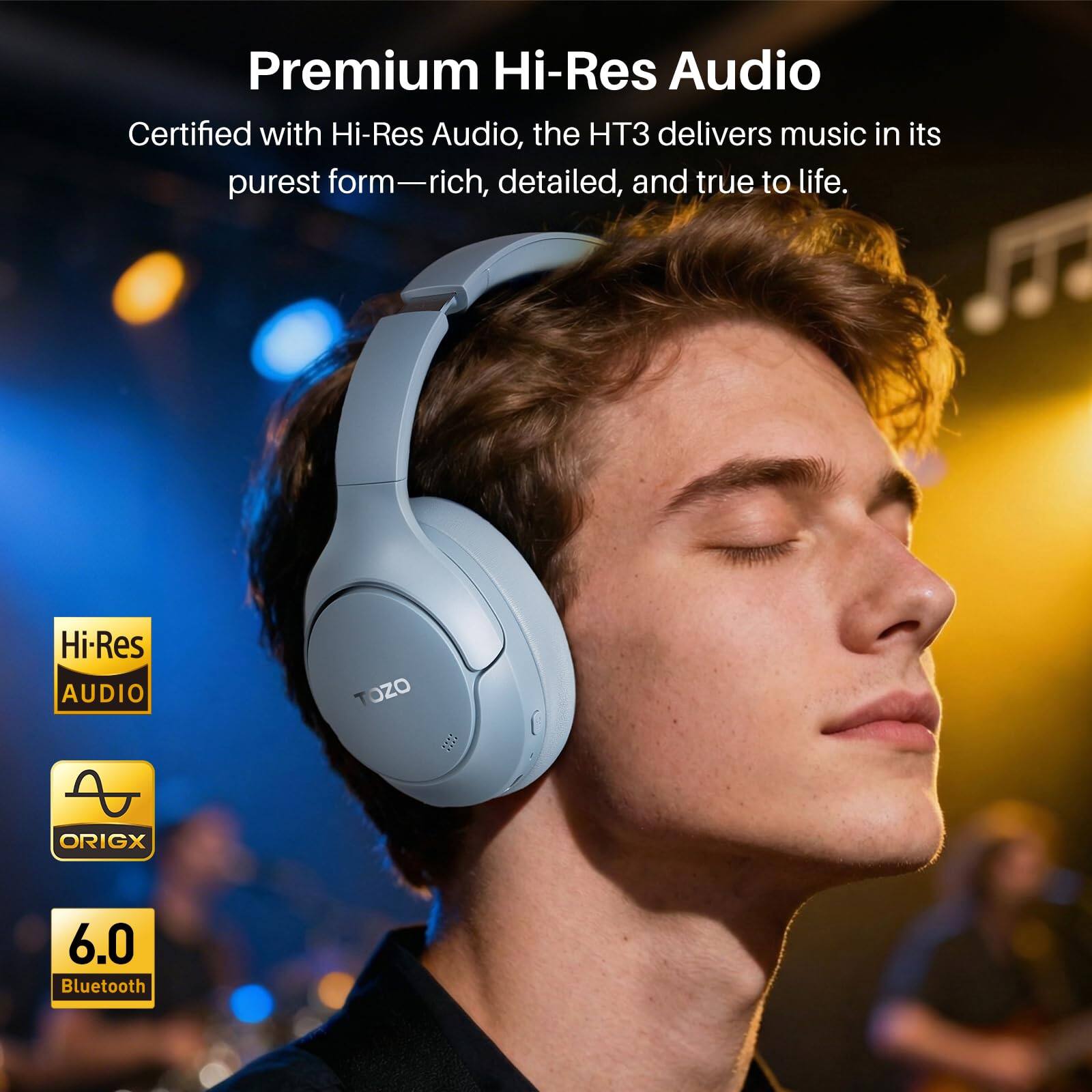 Premium Hi-Res Audio

Certified with Hi-Res Audio, the HT3 delivers music in its purest form—rich, detailed, and true to life.

Hi-Res AUDIO  
OZO ORIGX  
6.0 Bluetooth