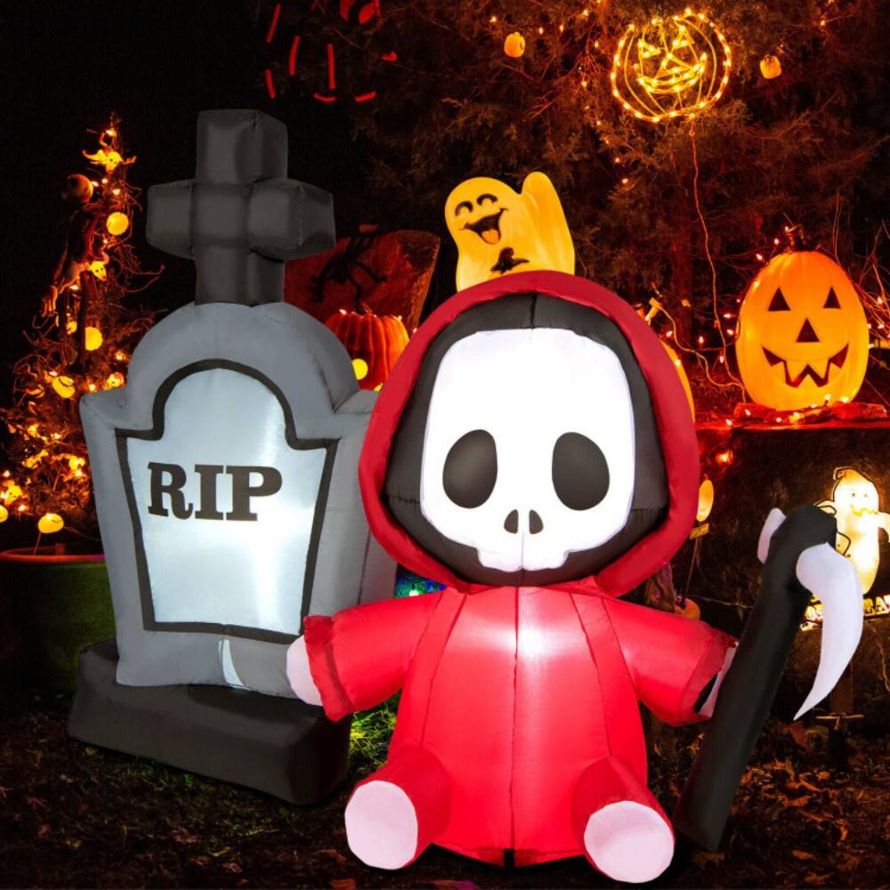 Alt View 1. Boyel Living - 5ft Inflatable Halloween Ghost Spooky Yard Decoration with LED Light - Multicolor.