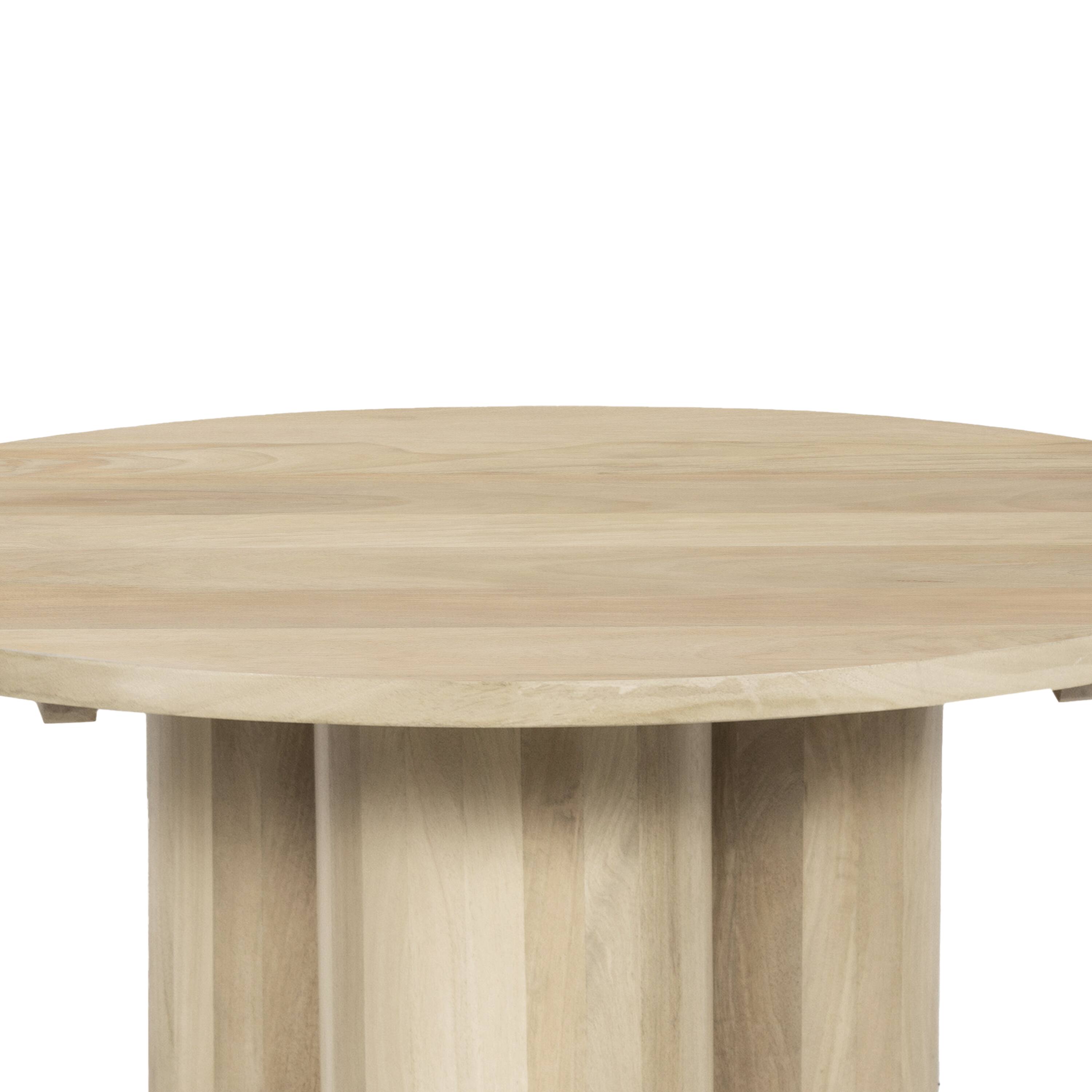 Alt View 1. Manhattan Lane - Hazel Coffee Table with 3 Pillar Legs, 35.5 Inch Round Top - Brown.
