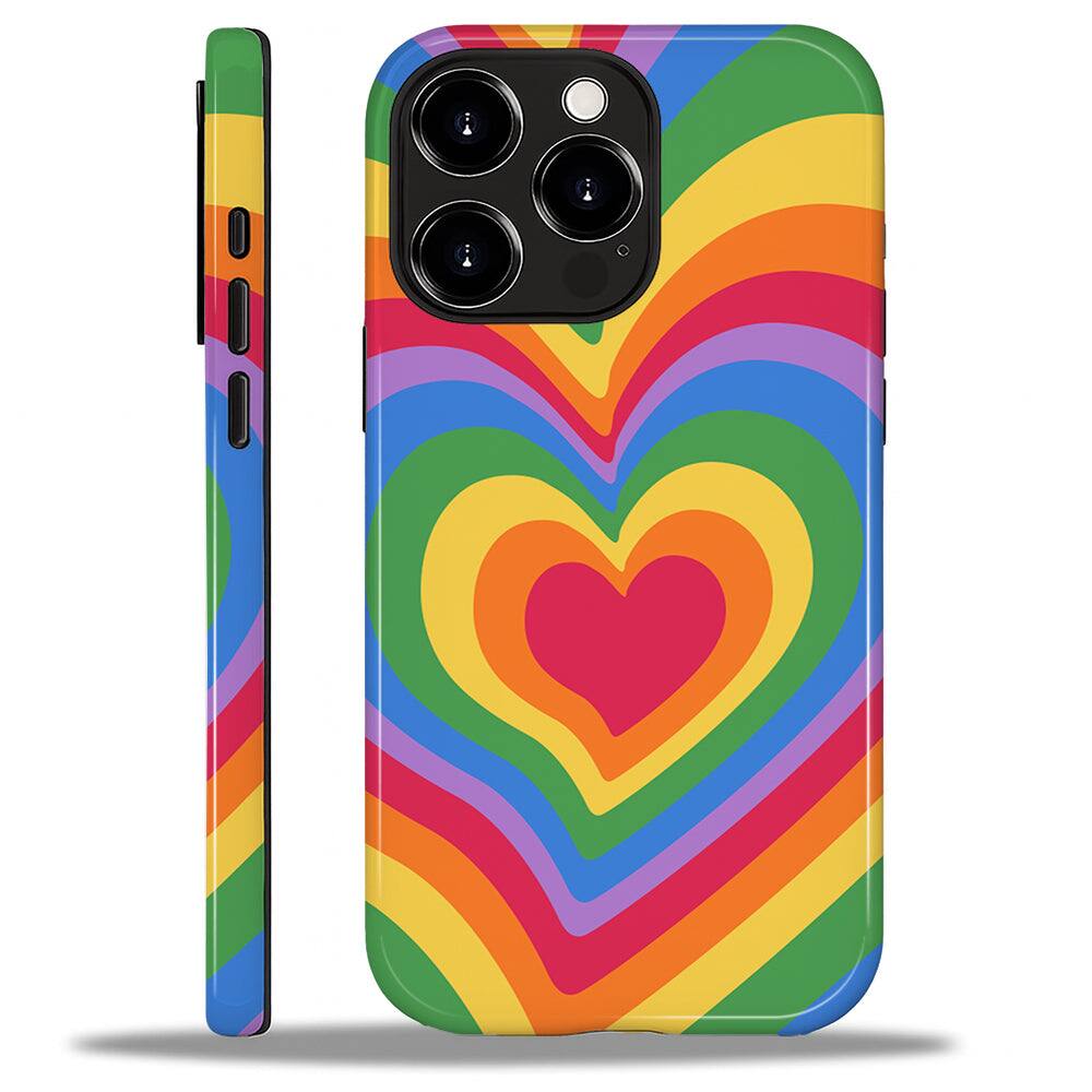 Soft Rainbow Heart for iPhone 16 Pro